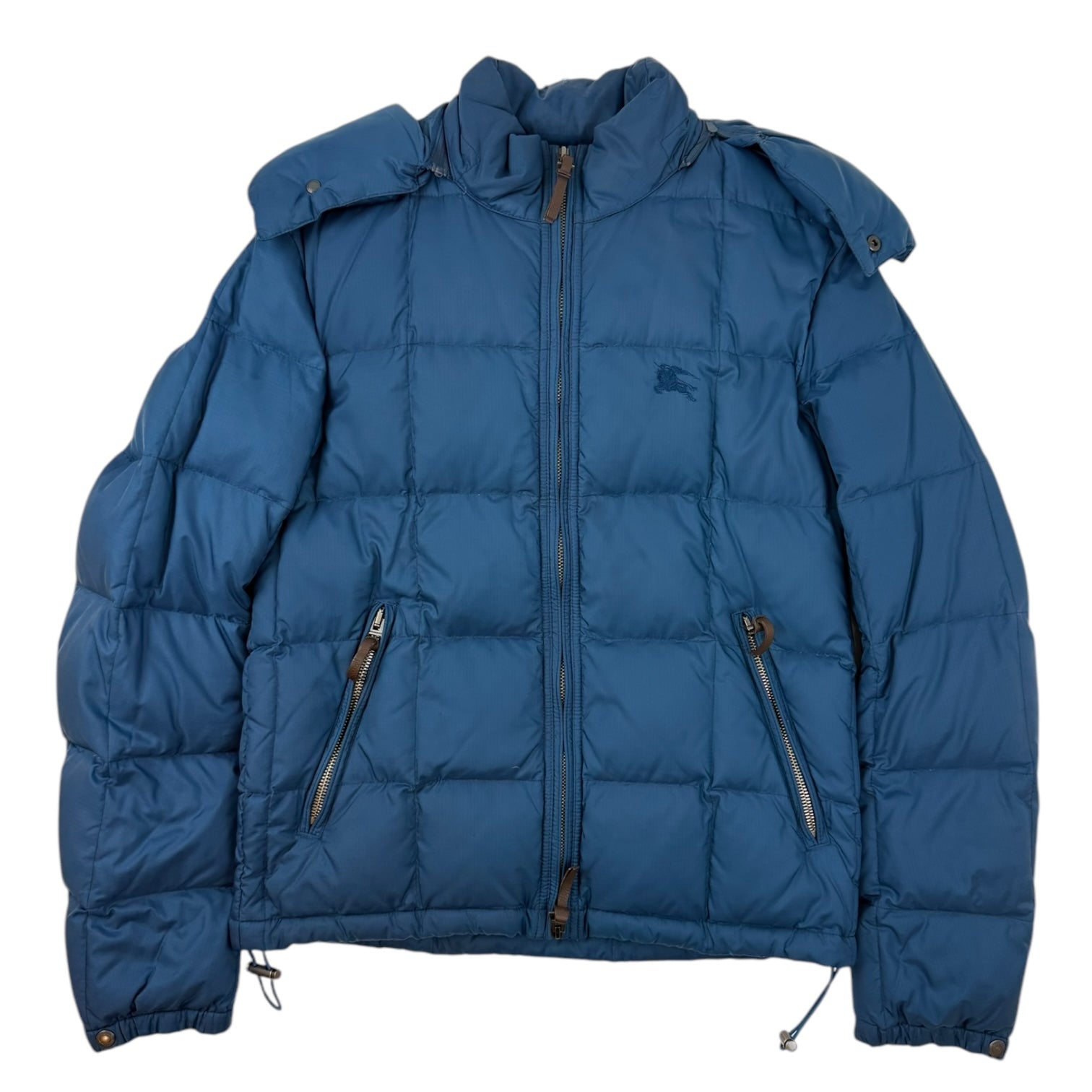 Burberry Brit Grid Puffer Down Jacket Blue