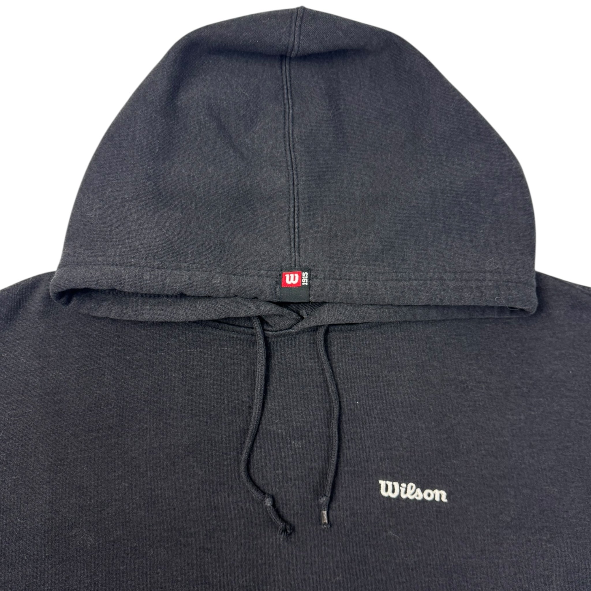 Vintage Wilson Embroidered Hoodie Black