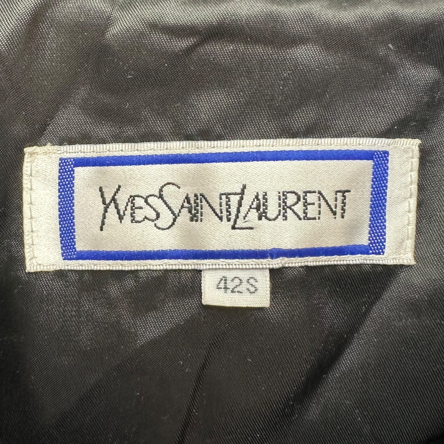 Vintage Women’s YSL Double Breasted Trench Coat Black