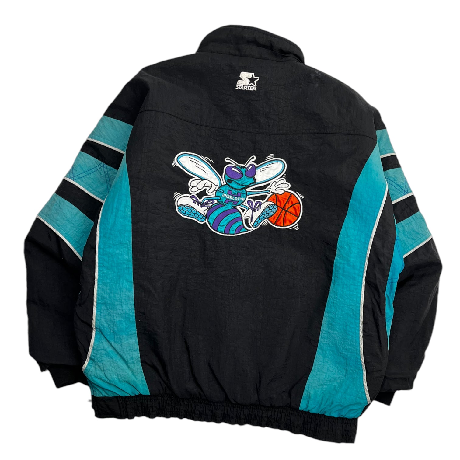 Vintage Charlotte Hornets Quarter Zip Starter Jacket