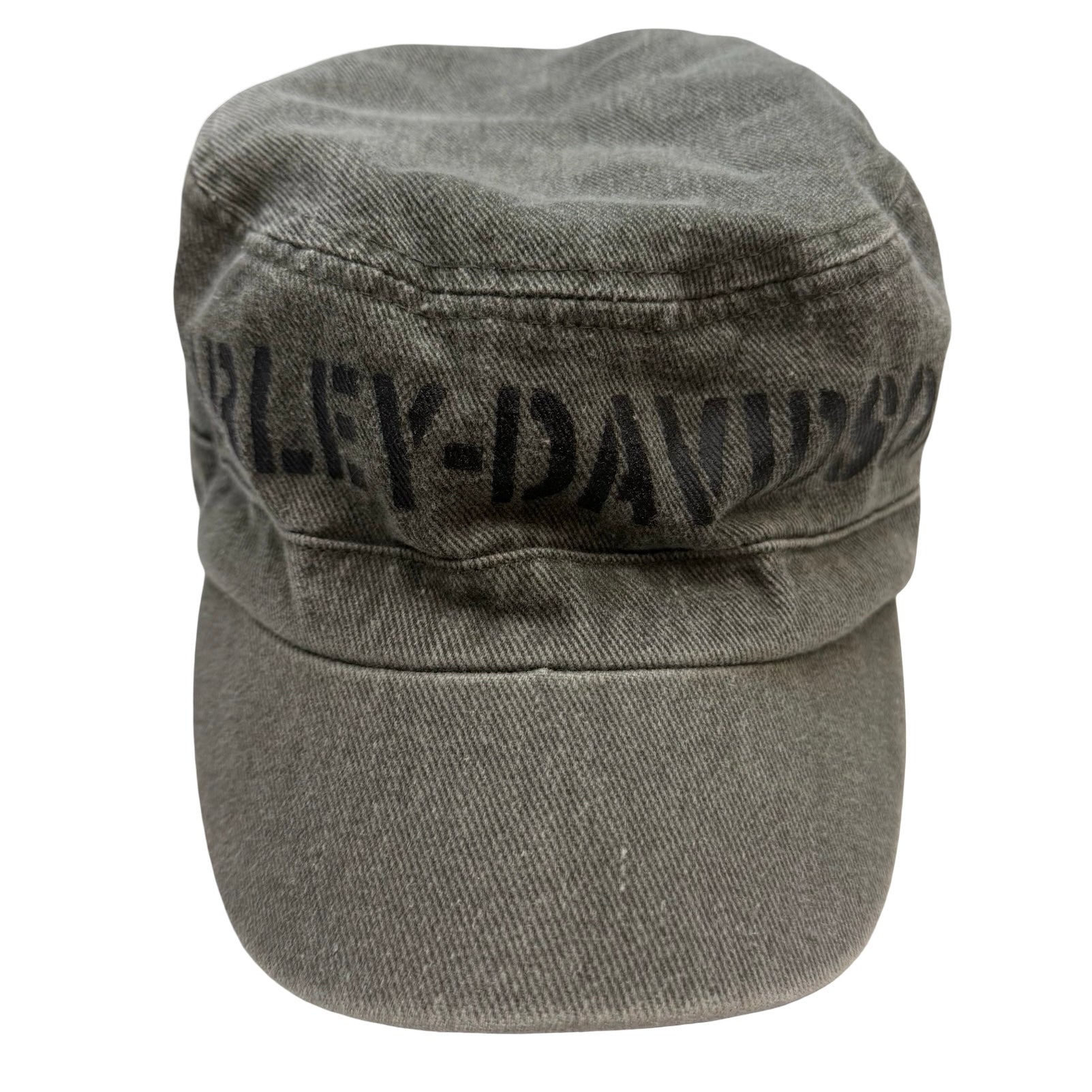 Vintage Harley Davidson Denim Cadet Cap Grey