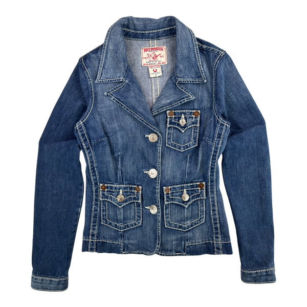 (W) Y2K True Religion Denim Blazer