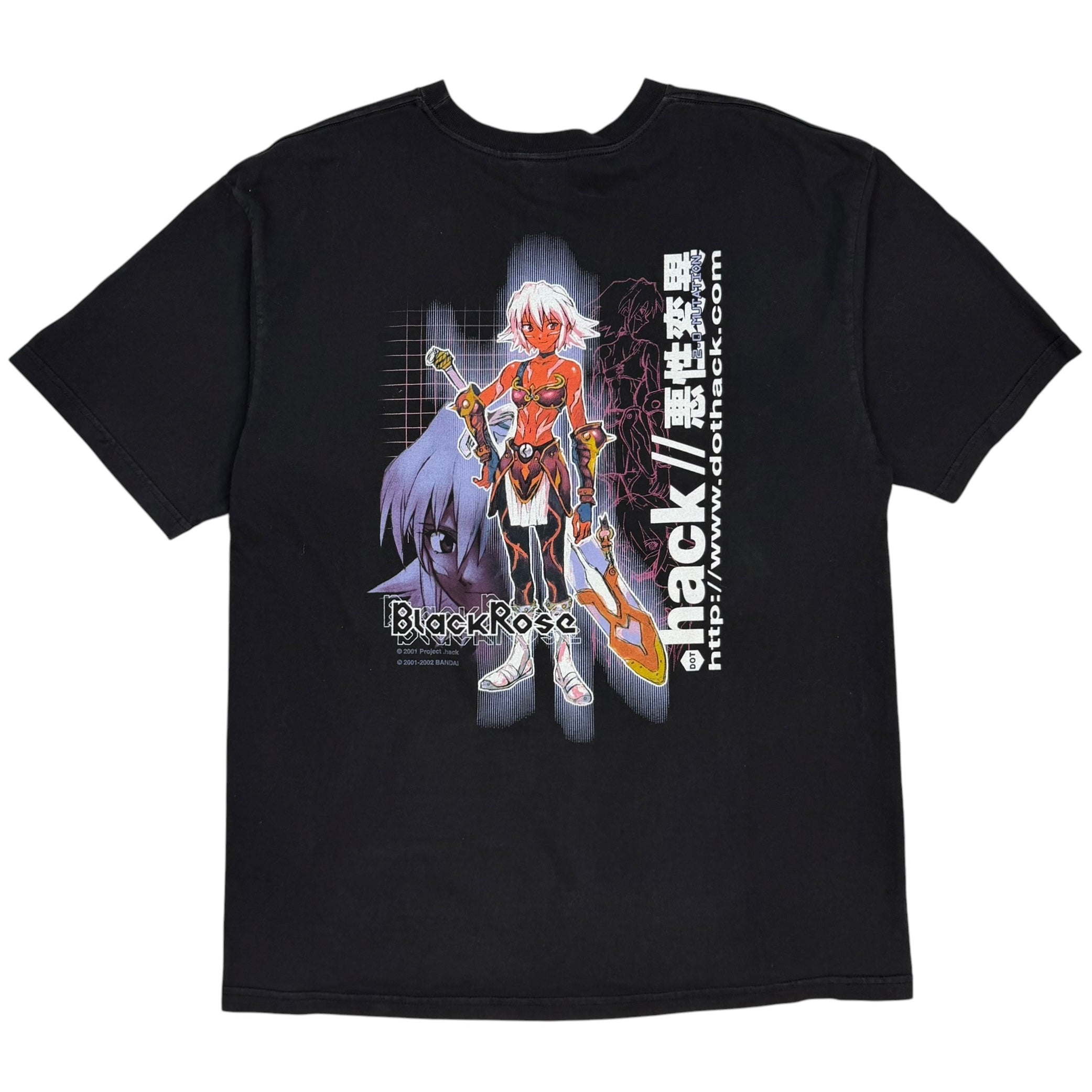 2001 .Hack BlackRose Bandai Promo Tee Black