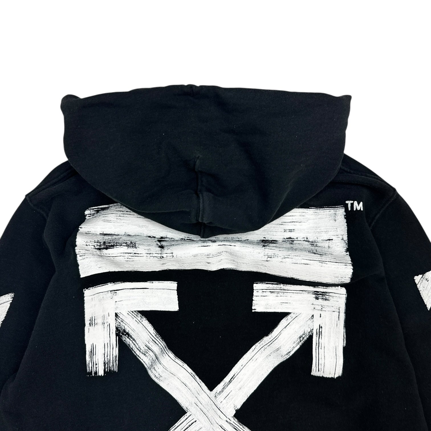 Off-White Paint Brush Zip Up Hoodie Black