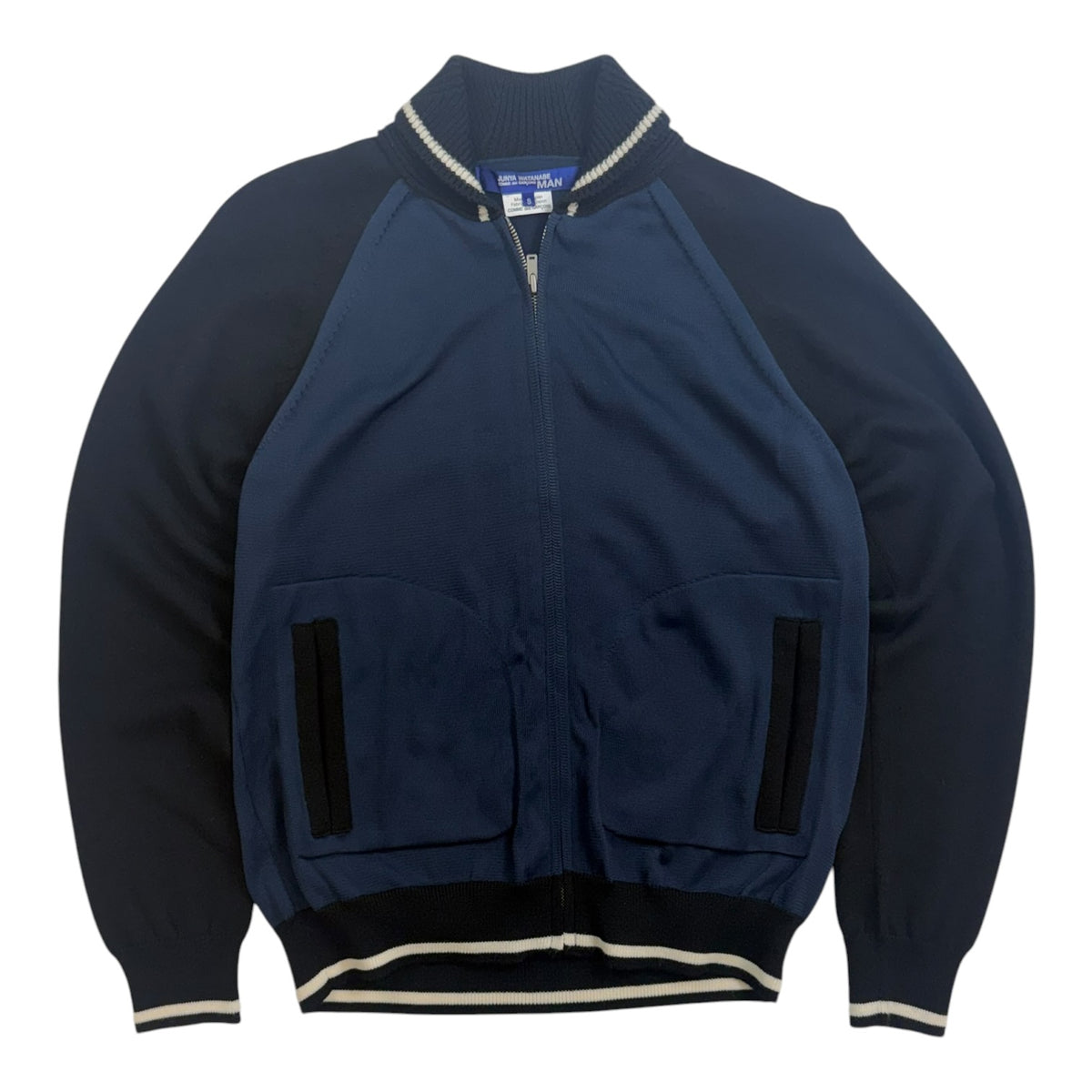 Junya Watanabe CDG Japan Knit Zip Up Sweater Navy/Black