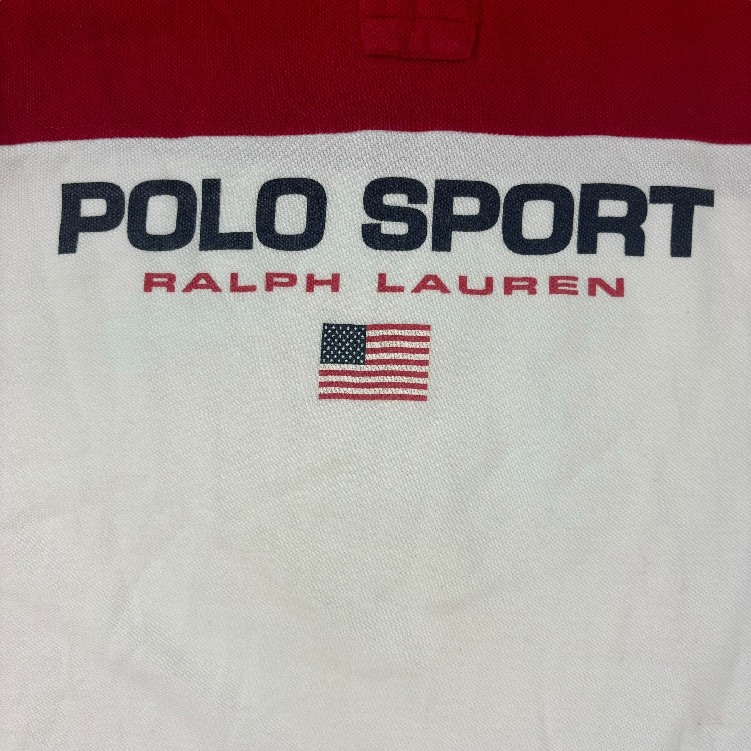 Vintage Ralph Lauren Polo Sport Colour Block T-Shirt White