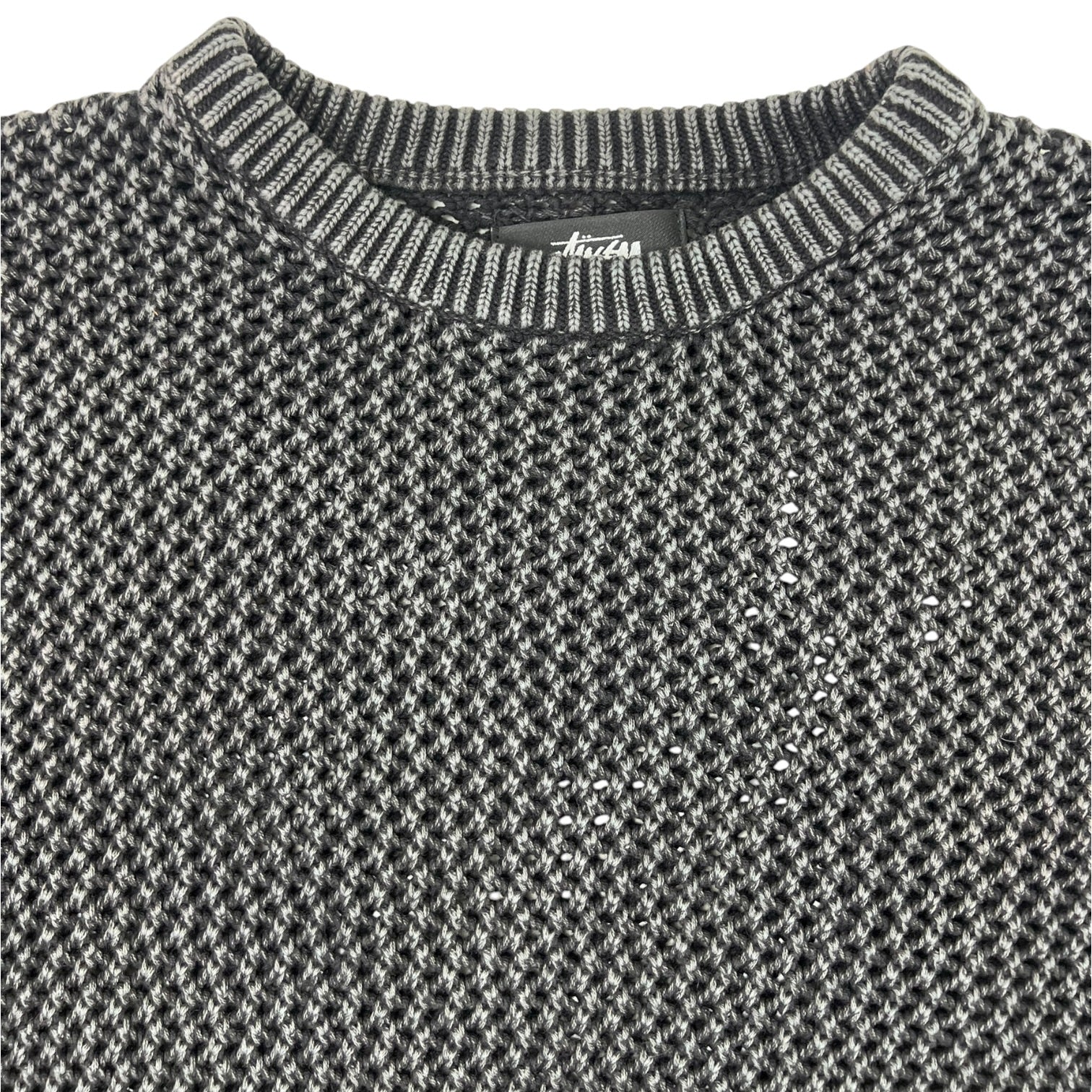 Stussy Pigment Dyed Loose Gauge Sweater Black