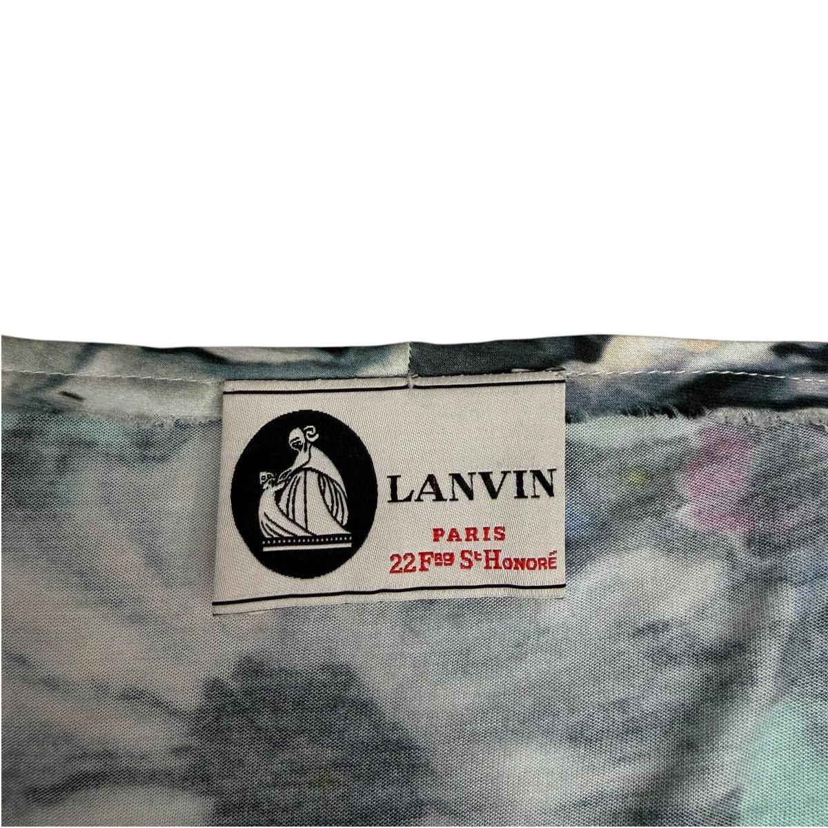 (W) Vintage Lanvin Floral Open Front Cardigan Multicolor