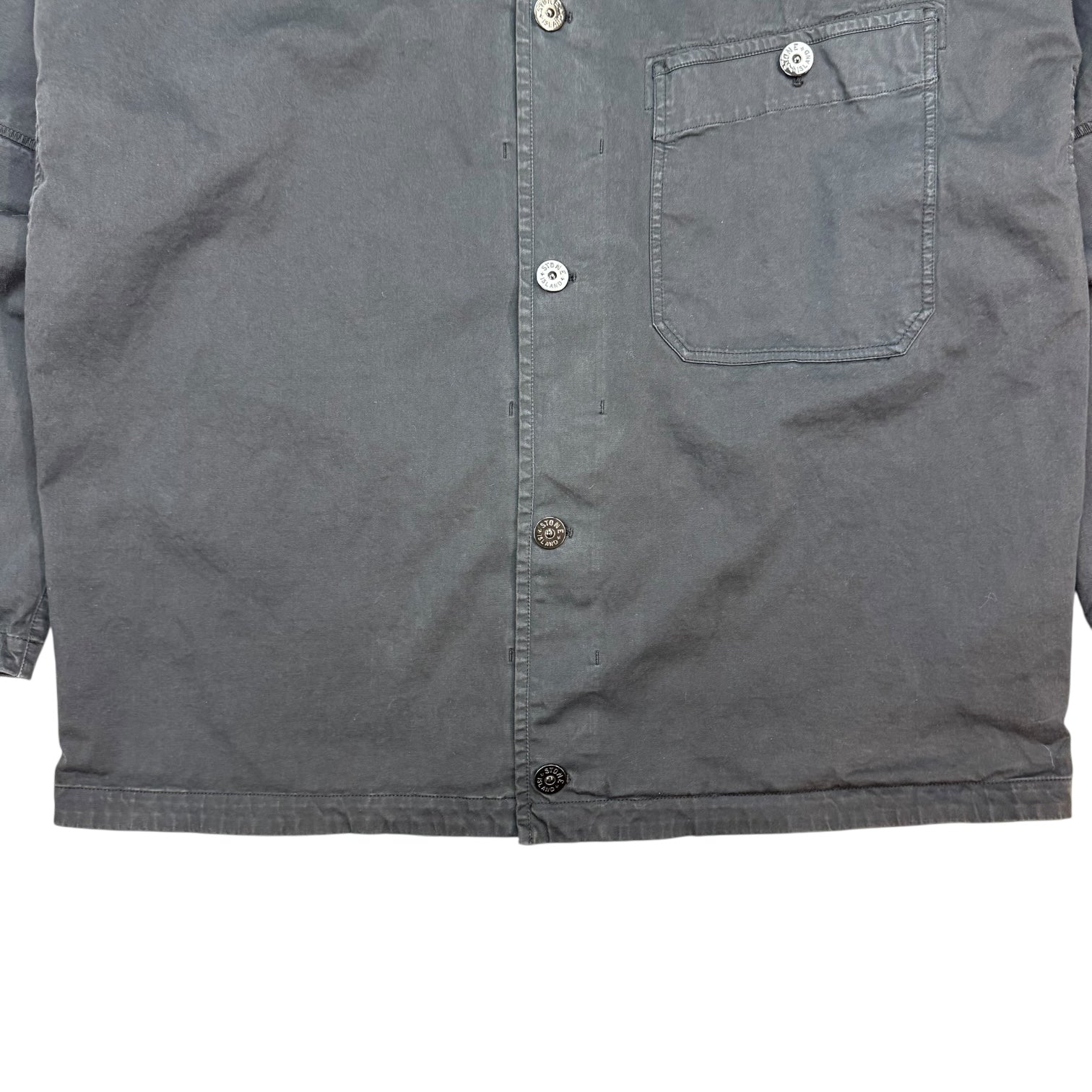 Stone Island Button Up Jacket Navy Blue