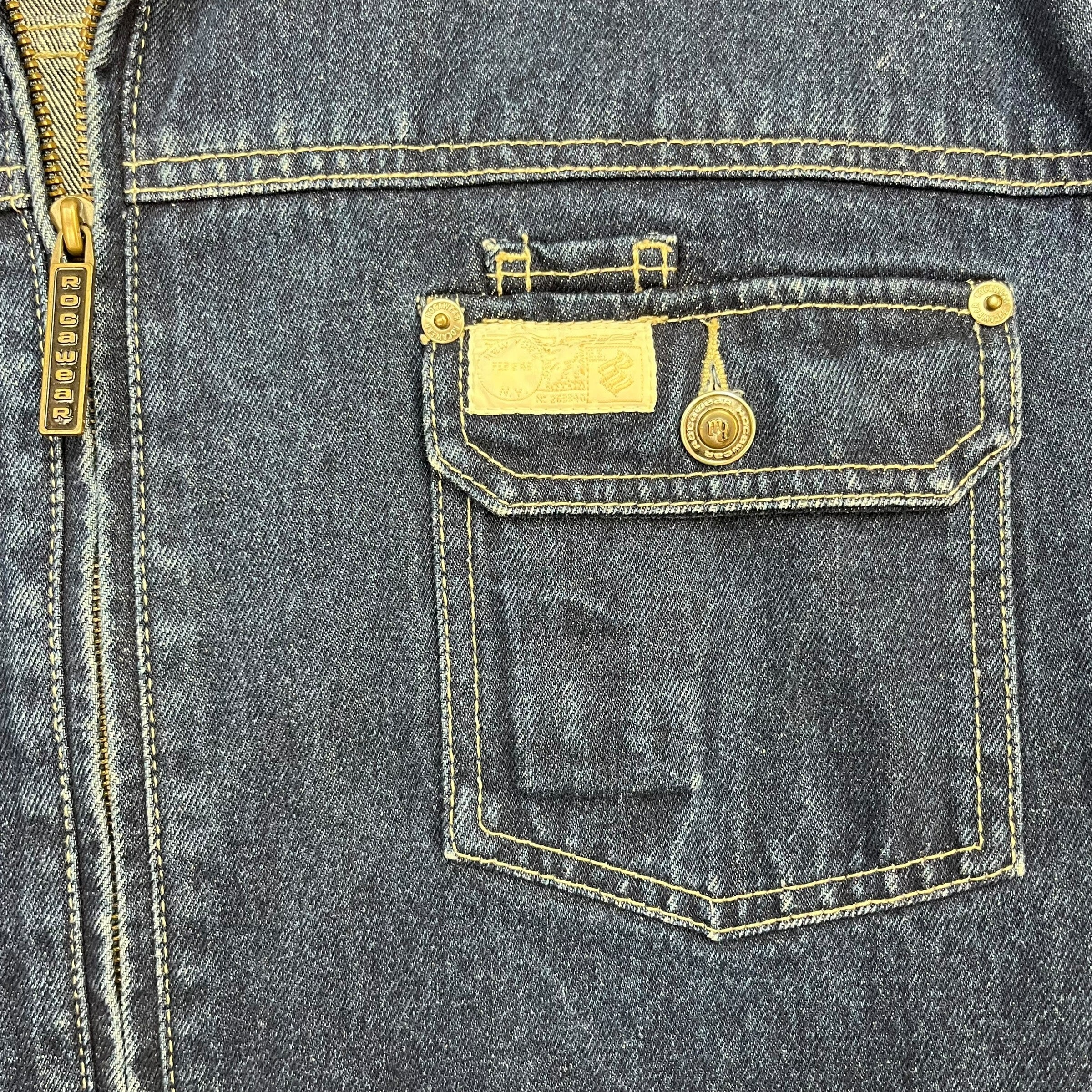 Y2K Rocawear Denim Jacket Dark Wash