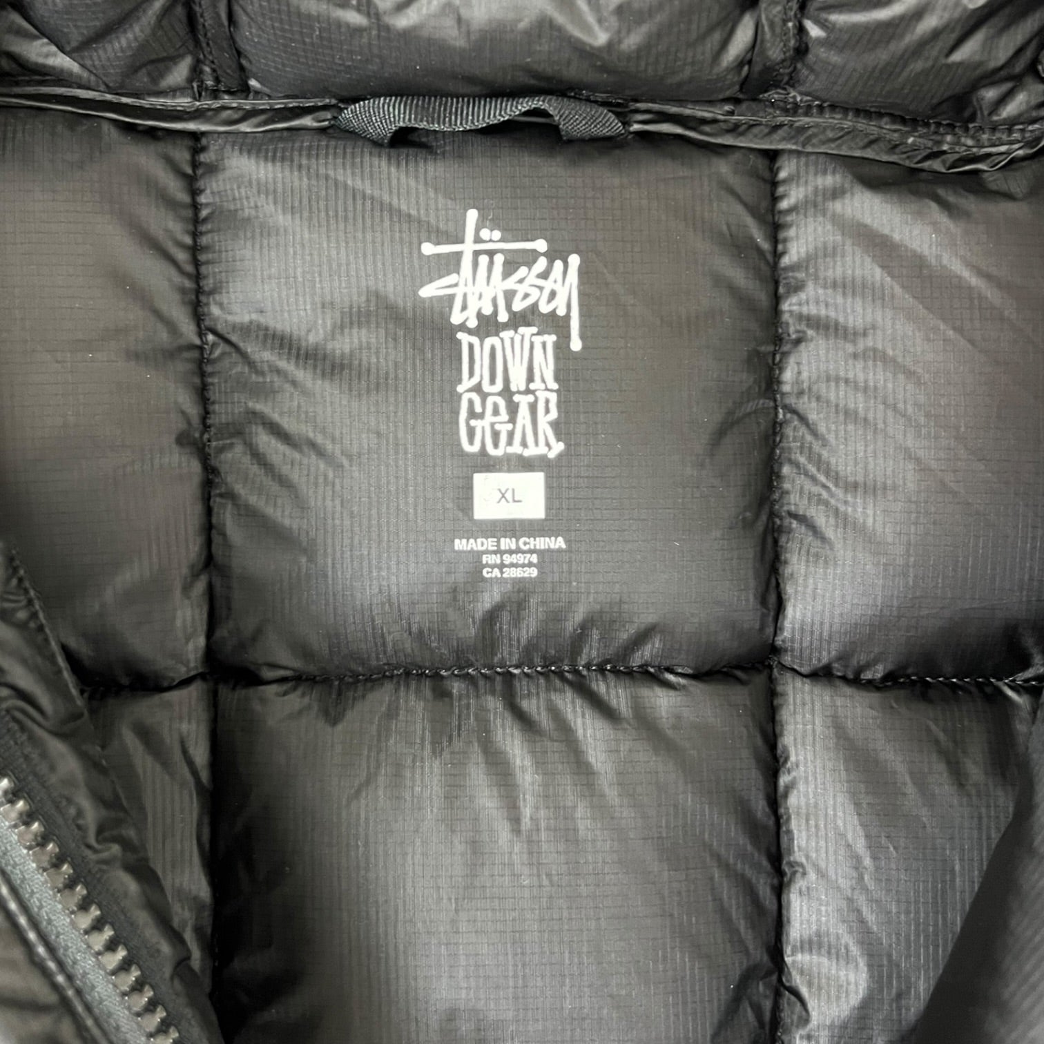 Stussy Midweight Hooded Puffer Jacket Black