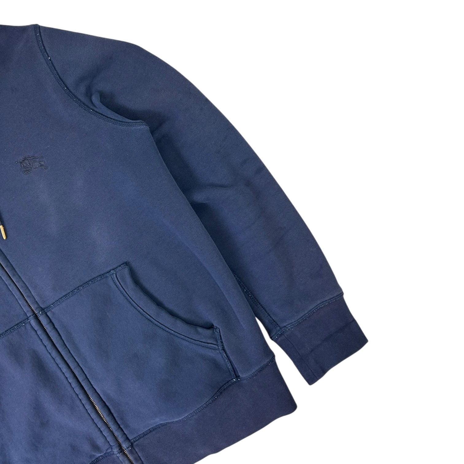 Vintage Burberry Zip-Up Hoodie Navy