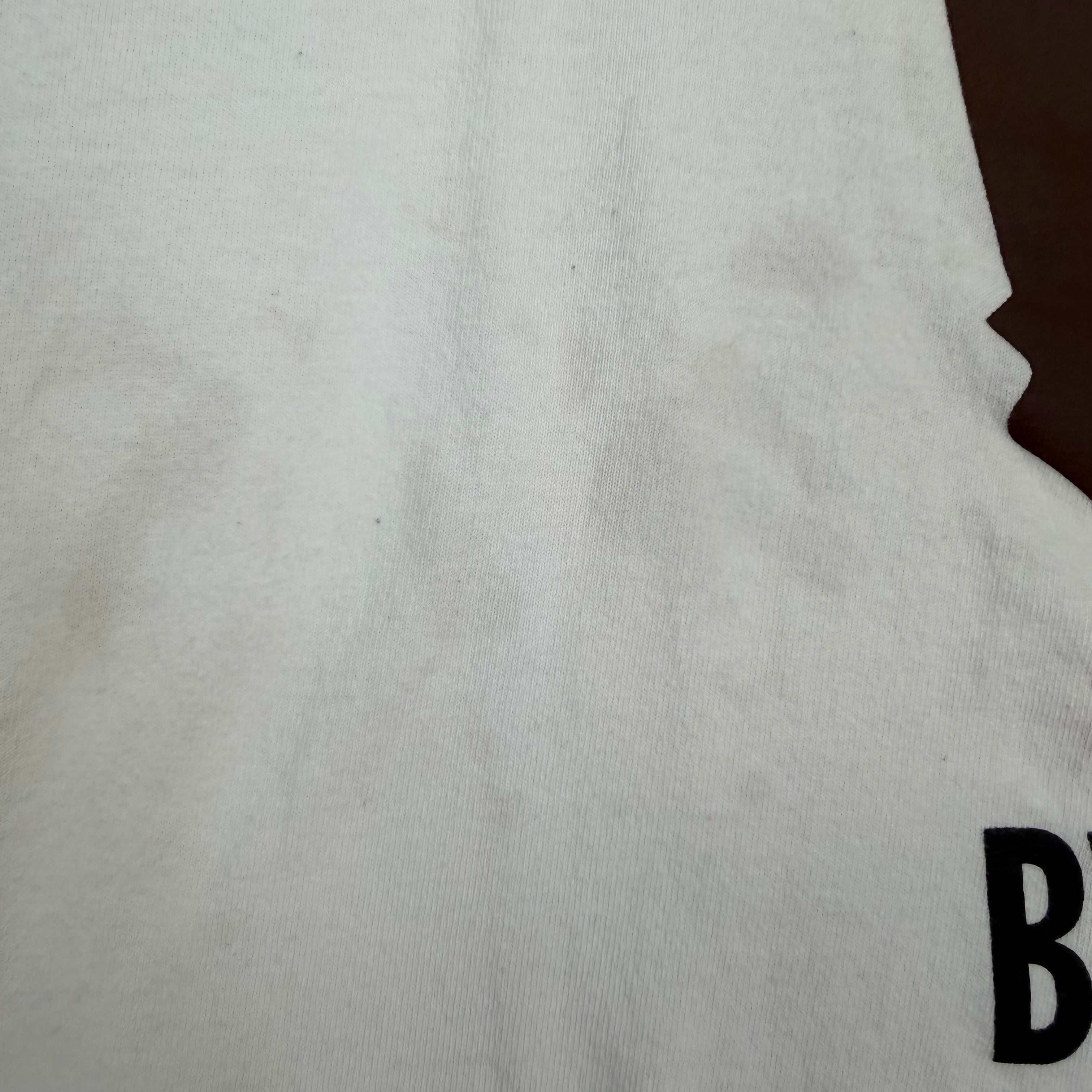Bape Big Head Ape Logo Tee White