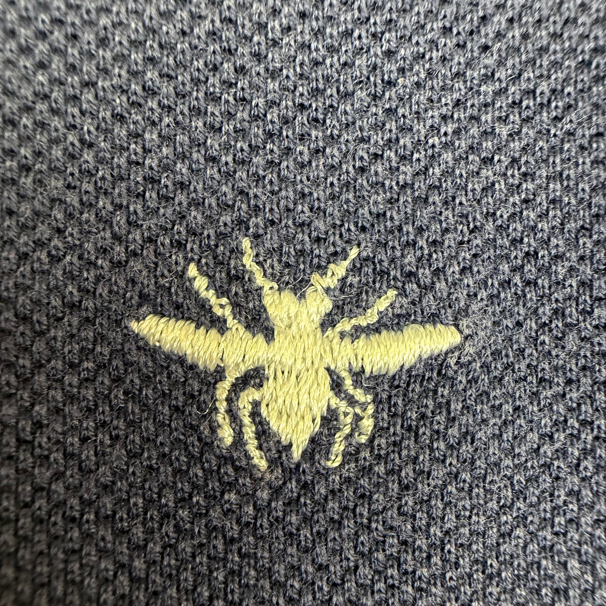 Dior Bee Embroidered Polo Navy