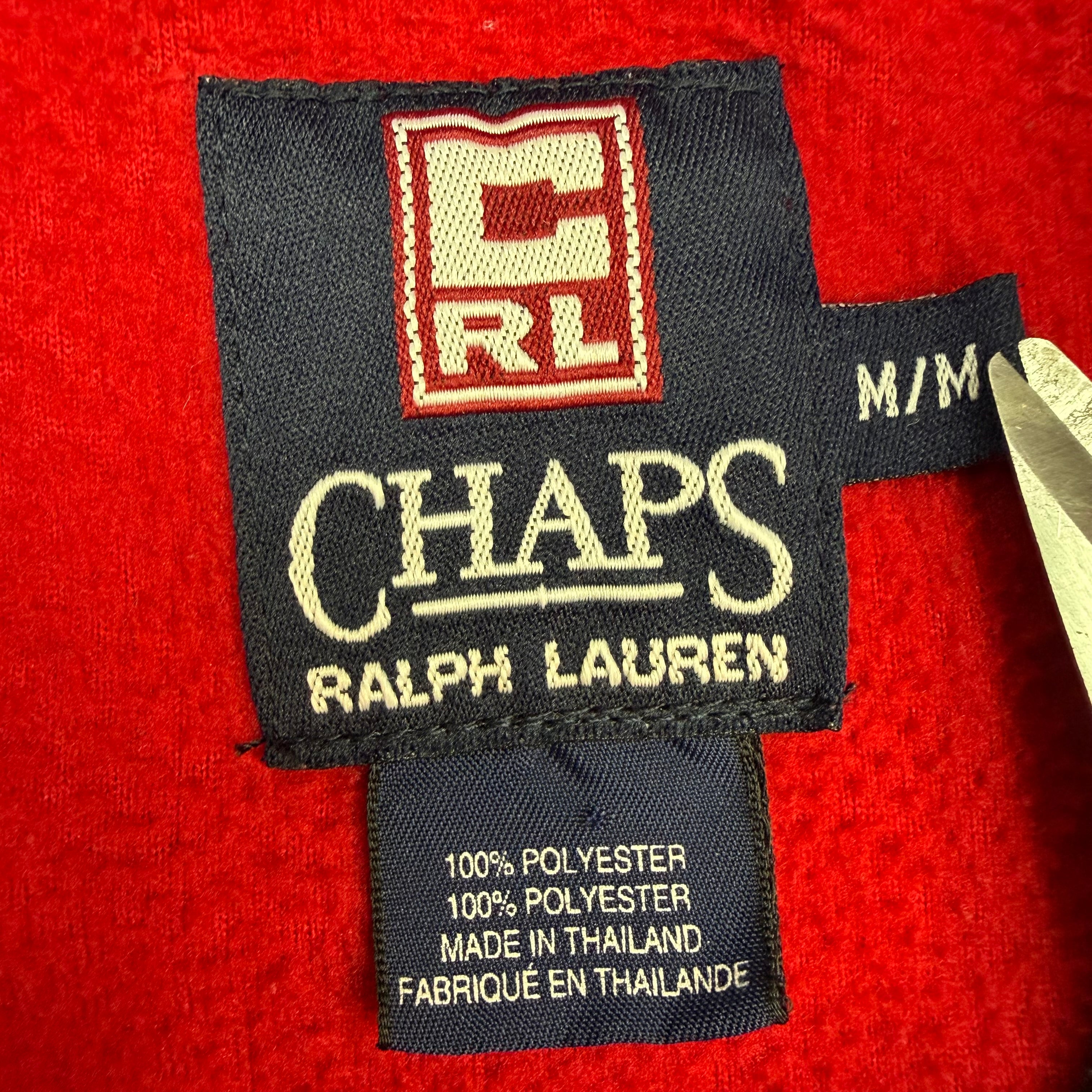 Vintage Chaps Ralph Lauren Fleece Quarter Zip Red