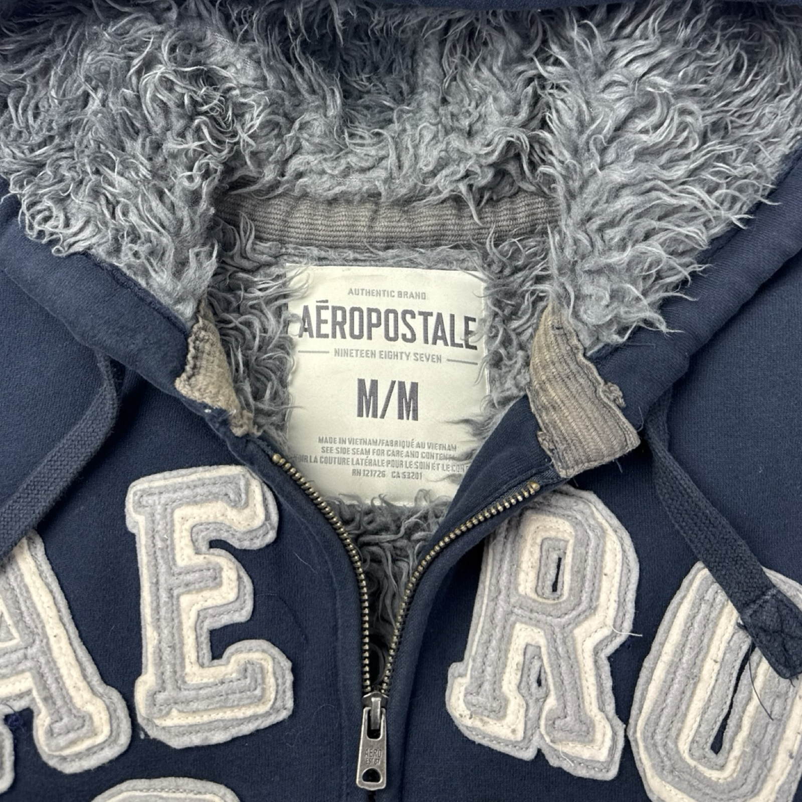 Vintage Y2K Aeropostale Sherpa Lined Hoodie