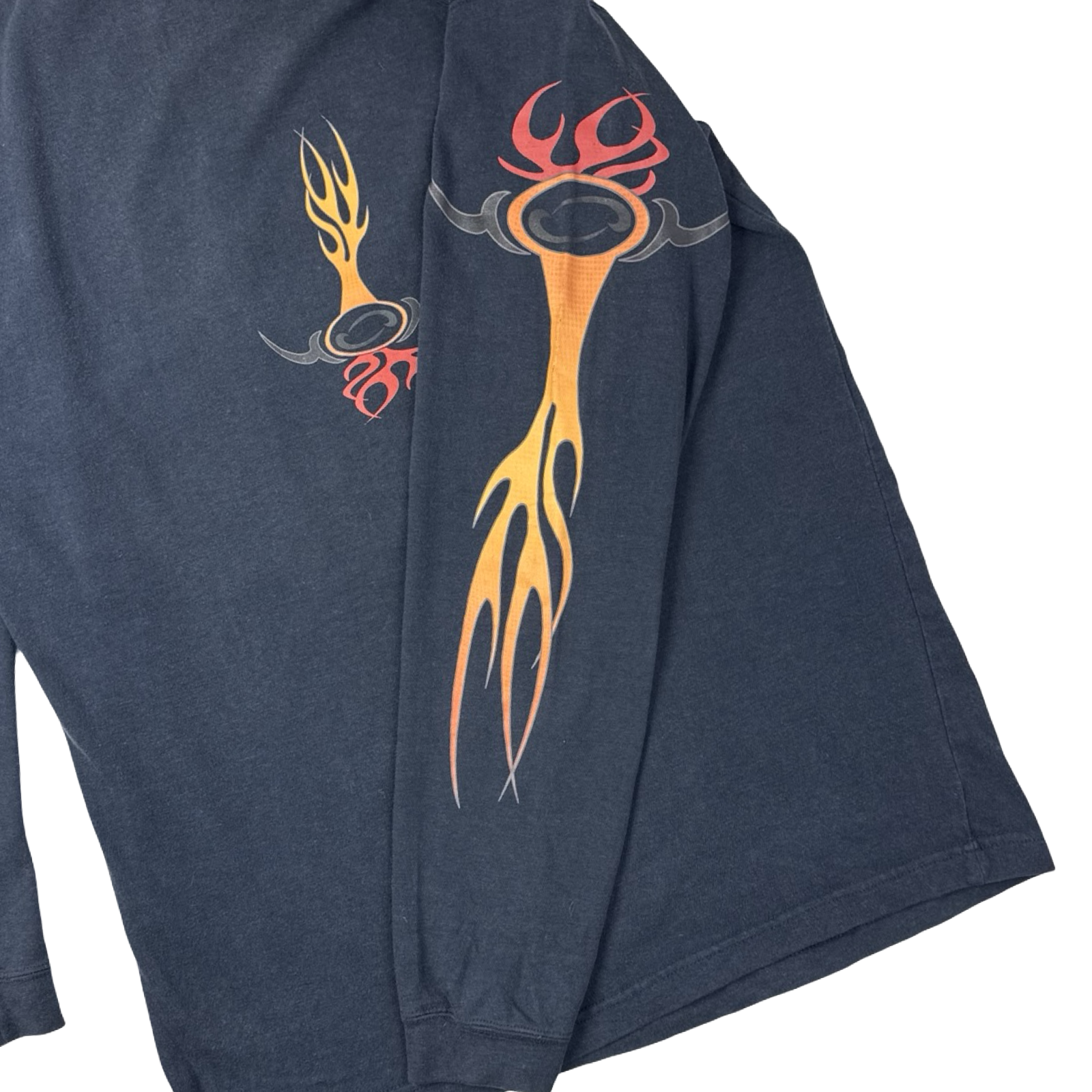 Vintage Y2K Flame Sleeve Tribal  Longsleeve T-Shirt