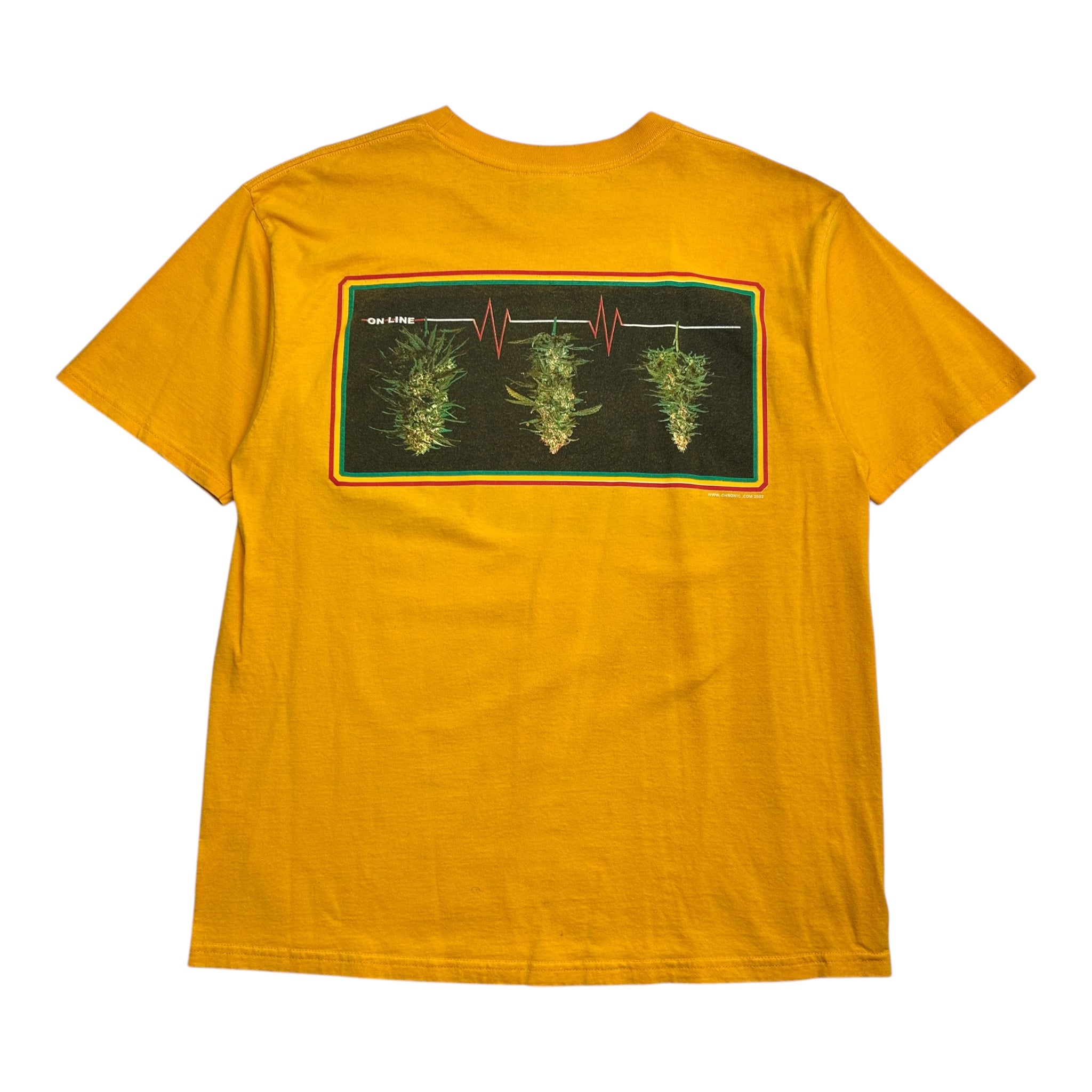 2002 Chronic On Line Tee Yellow