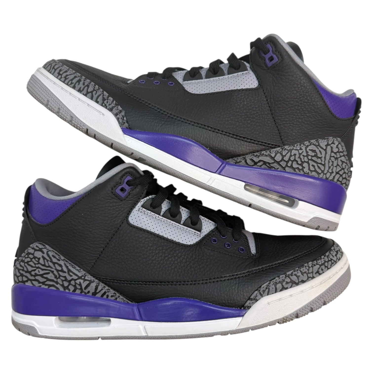 Jordan 3 Retro Black Court Purple (Used)