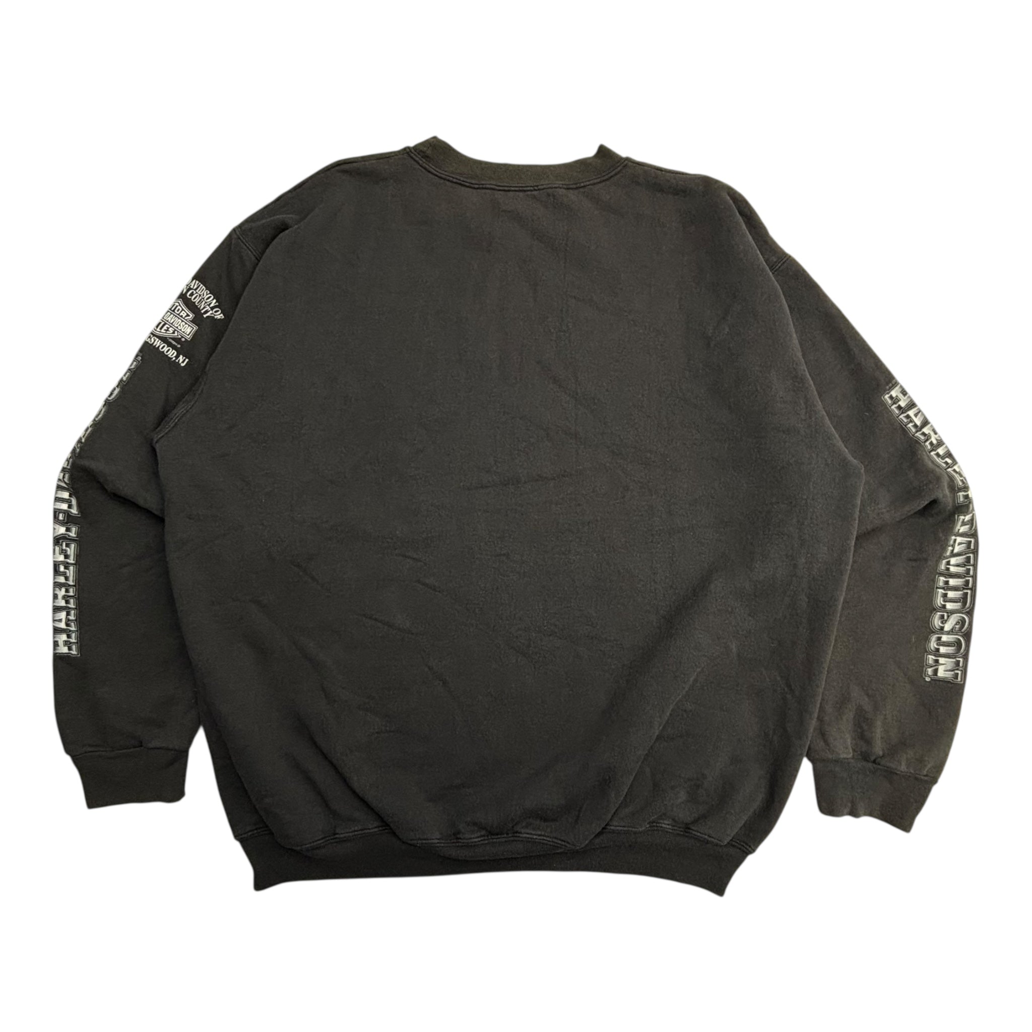 2002 Harley Davidson Crewneck Faded Black