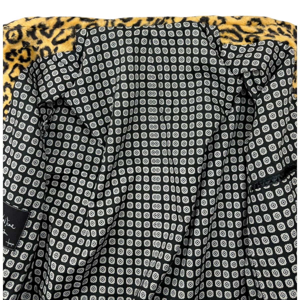 Number (N)ine Leopard Print Fleece Zip Up Bomber Jacket Brown