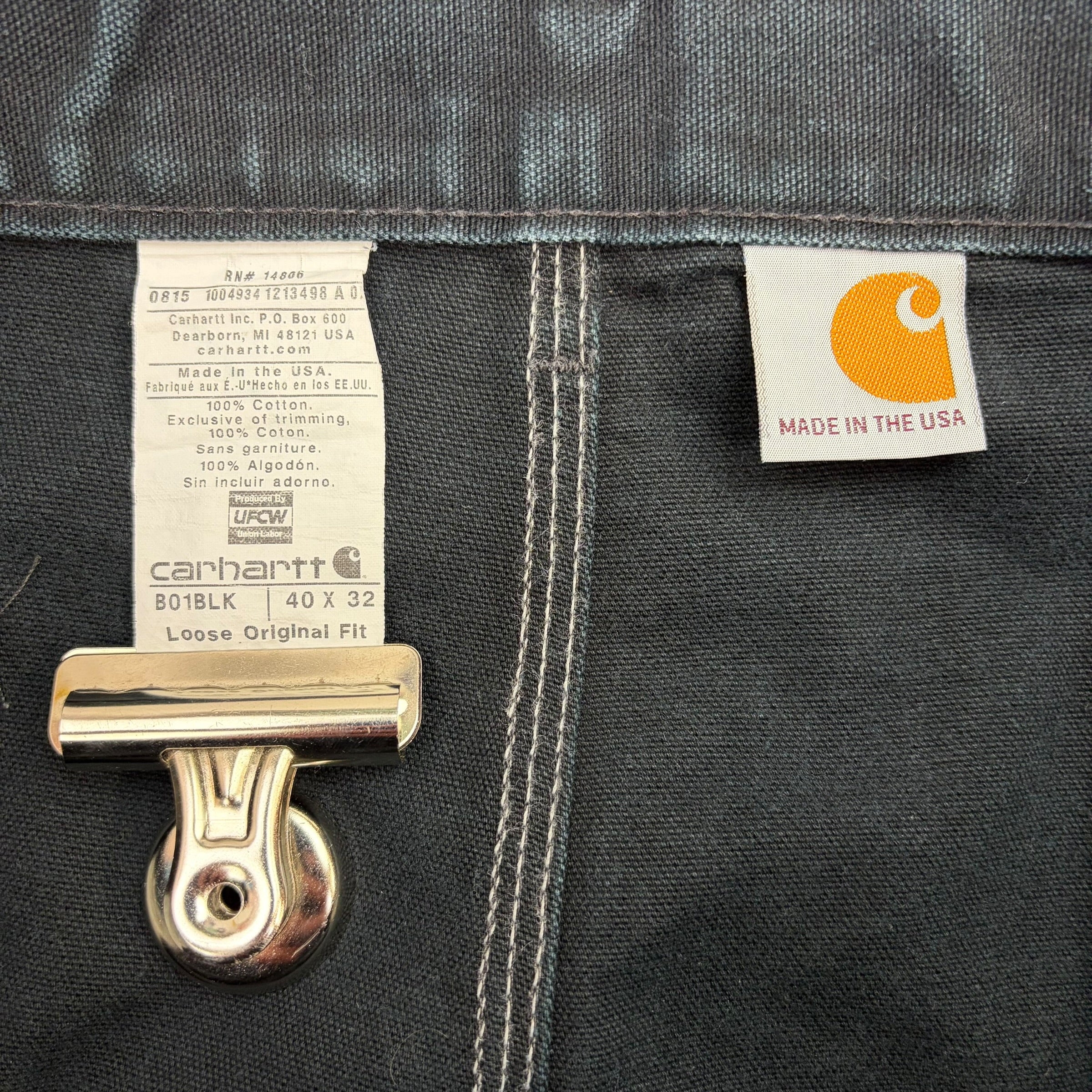 Vintage Carhartt Double Knee Pants Black