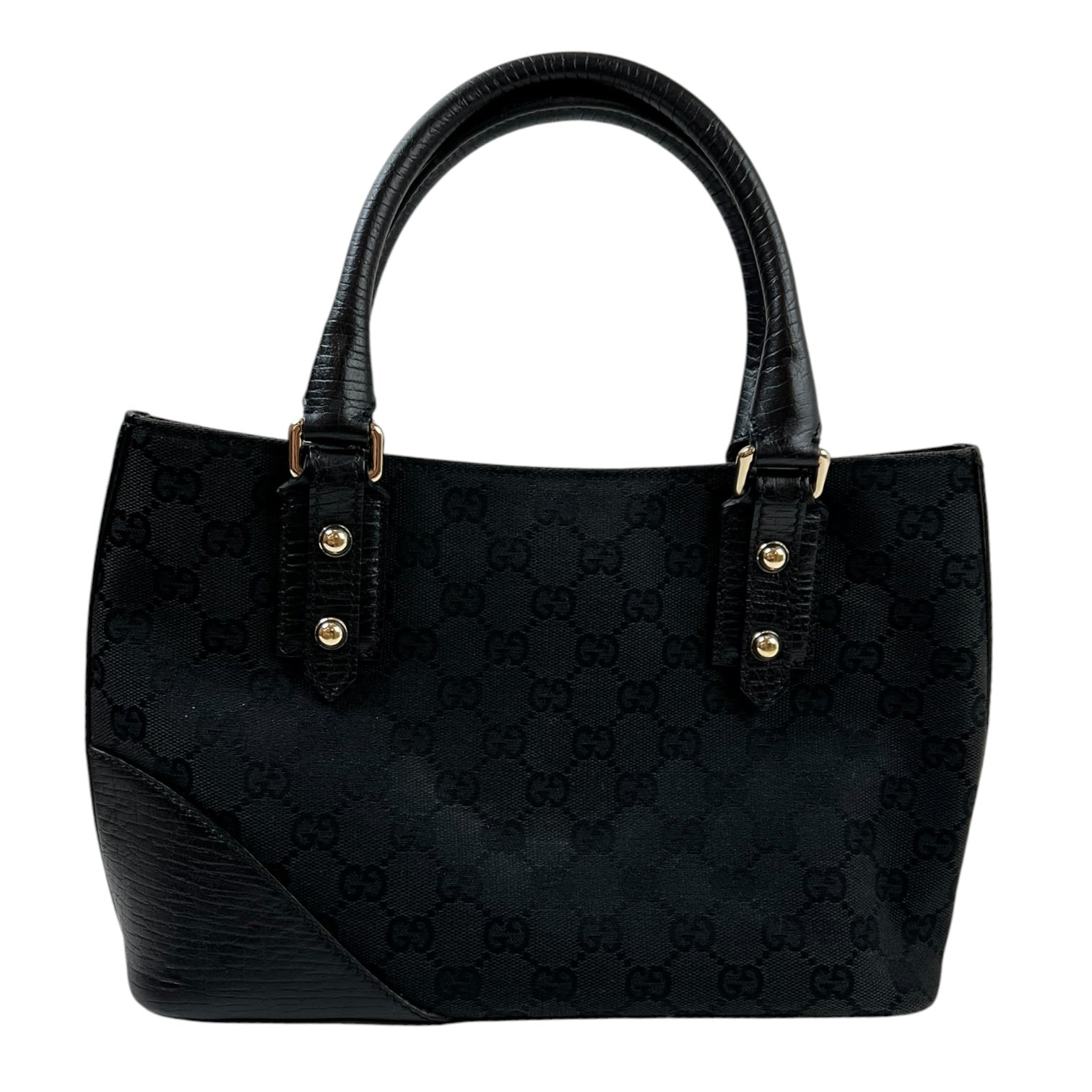 Gucci GG Canvas Hasler Tote Black