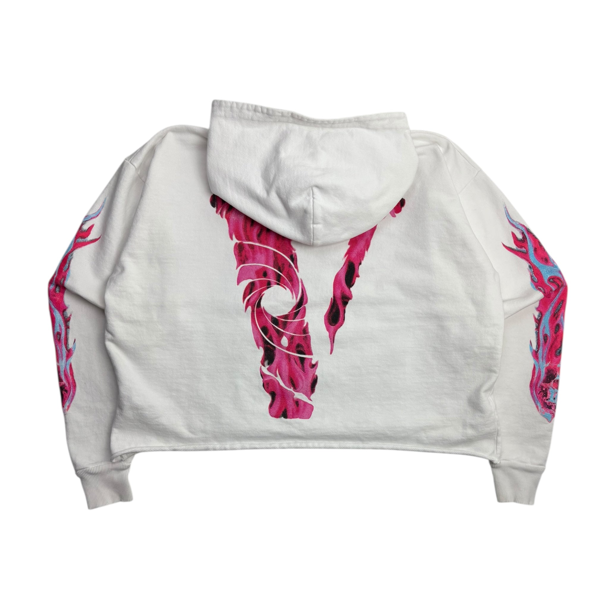 Vlone Vice City Cropped Hoodie White