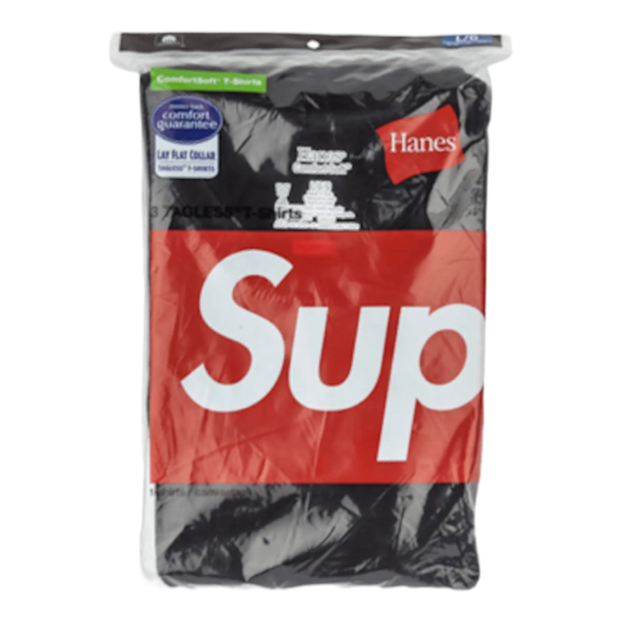 Supreme Hanes Tagless Tees Black (3 Pack)