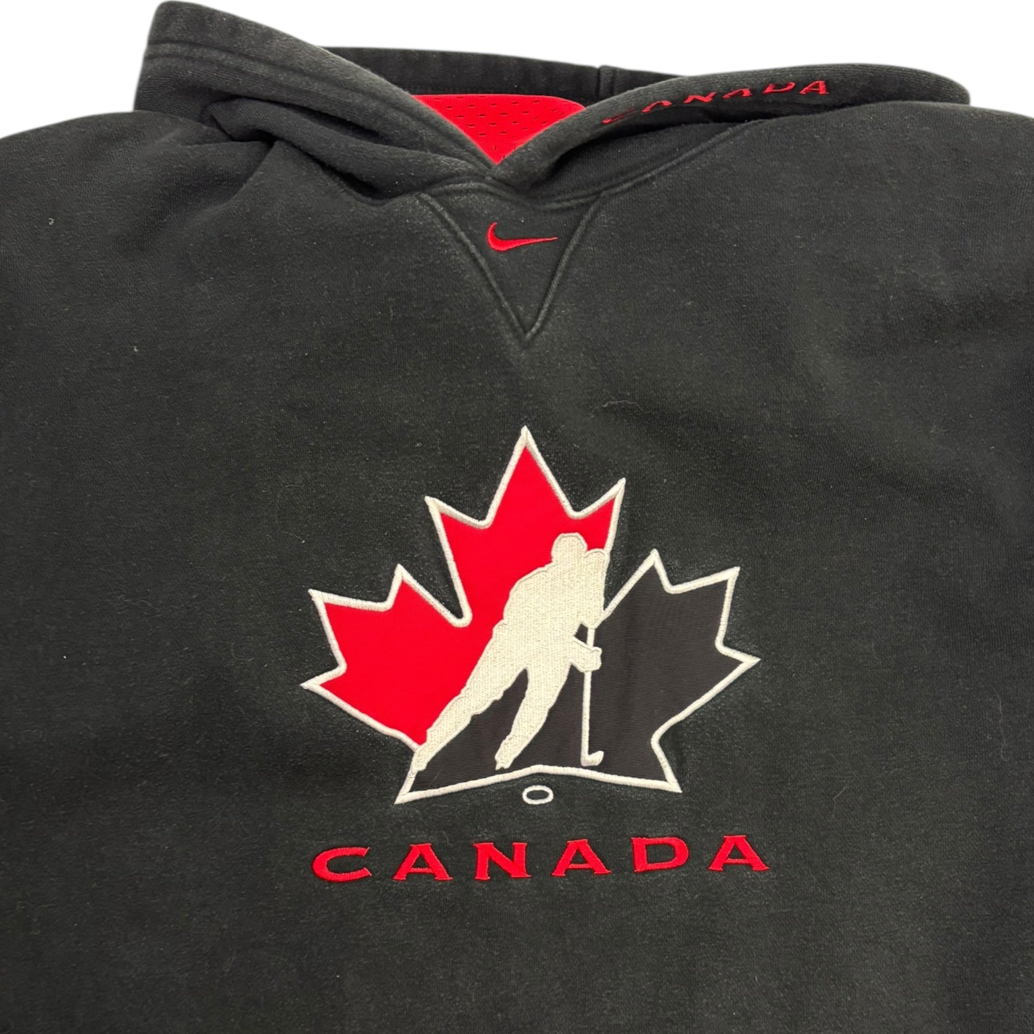 Vintage Nike Team Canada Center Check Hoodie