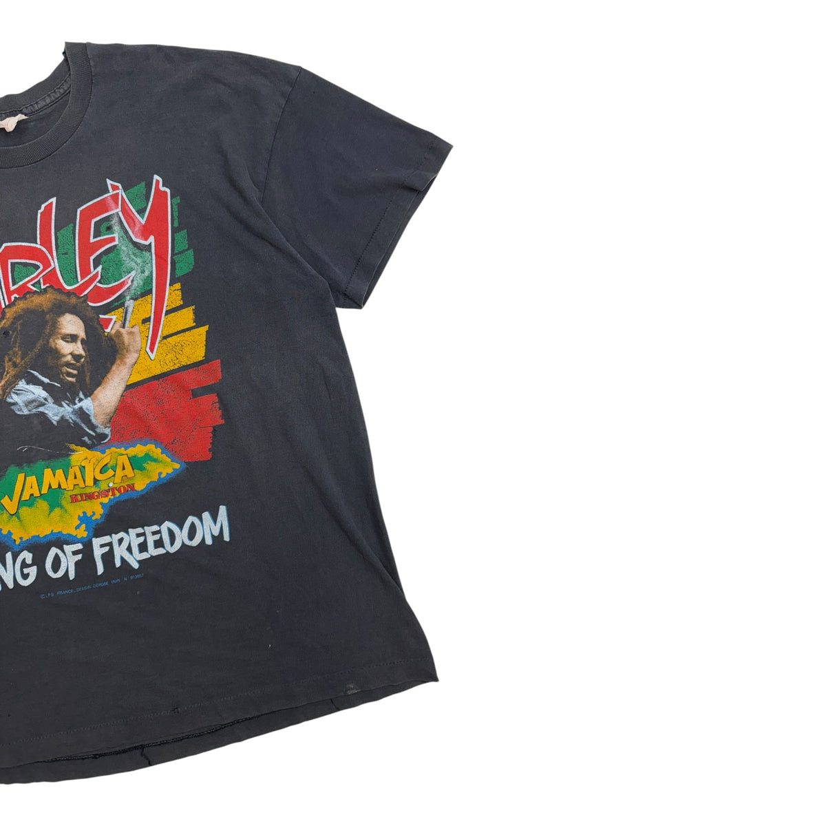 Vintage Bob Marley Song Of Freedom T-Shirt Black