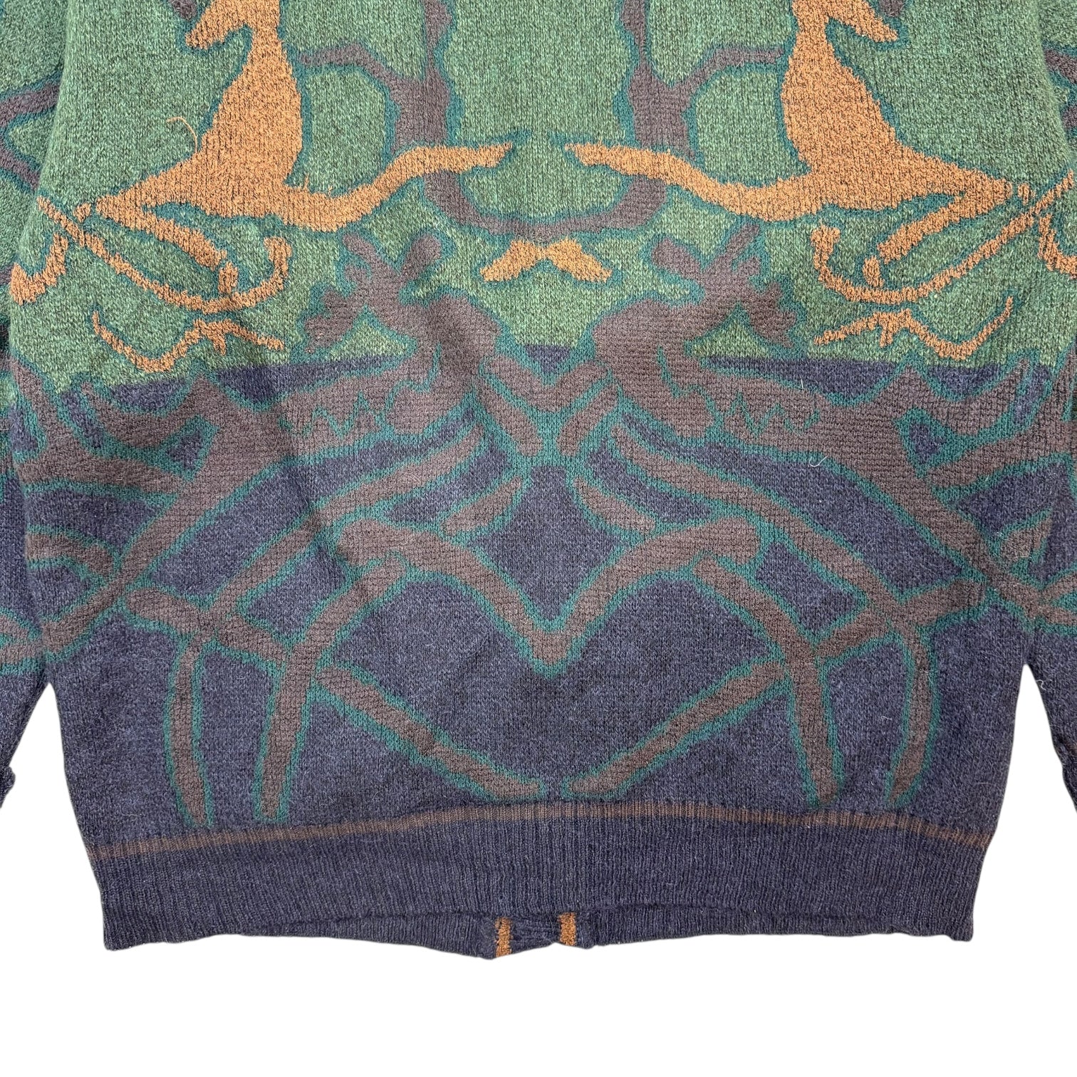 Vintage Knit Cardigan Sweater Multicolour