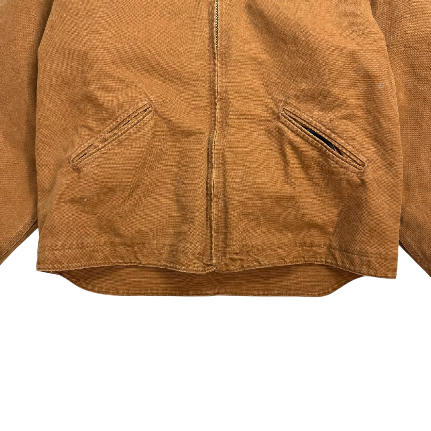 Vintage Carhartt Hooded Fleece Line Detroit Jacket Tan