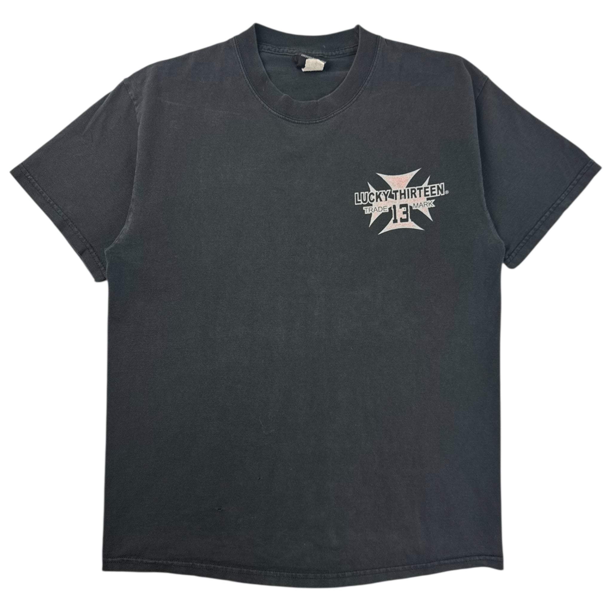 Vintage Y2K Lucky 13 Pin Up Nurse T-Shirt Faded