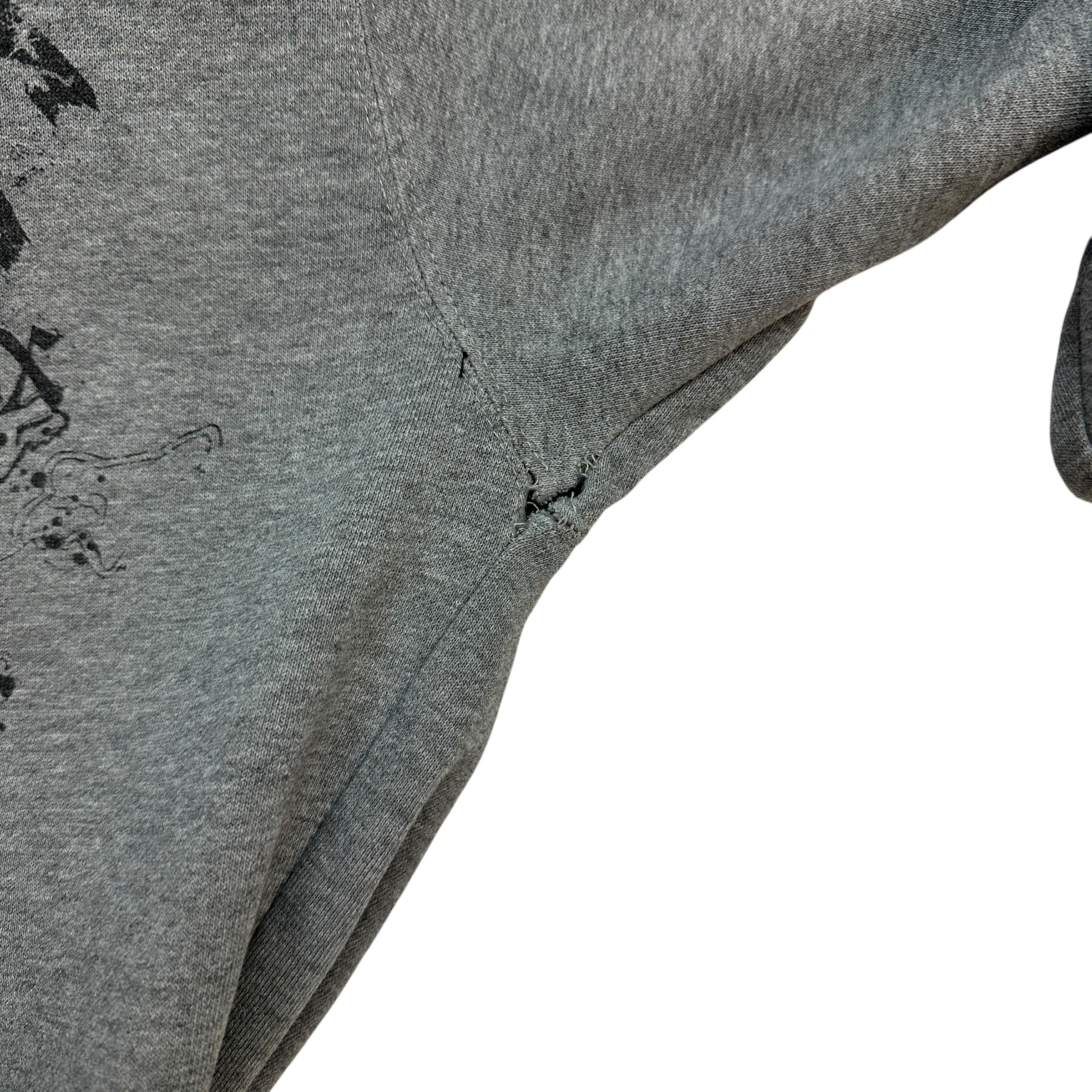 (W) Vintage Y2K Youth Fox Racing Hoodie Grey