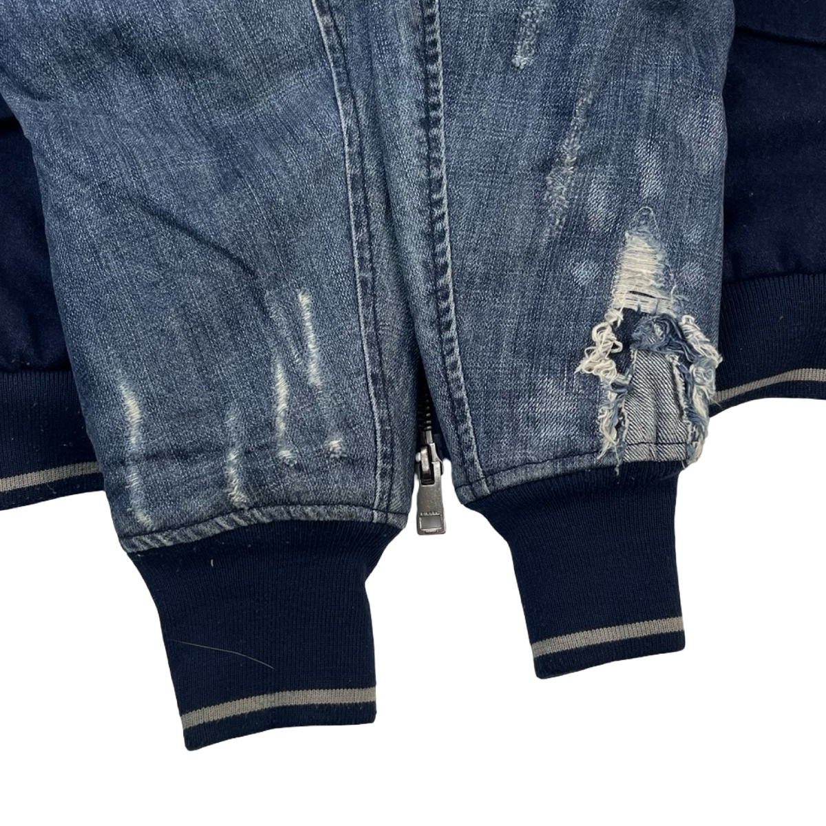 Diesel Wool-Blend MA-1 Varsity Bomber Jacket Dark Wash