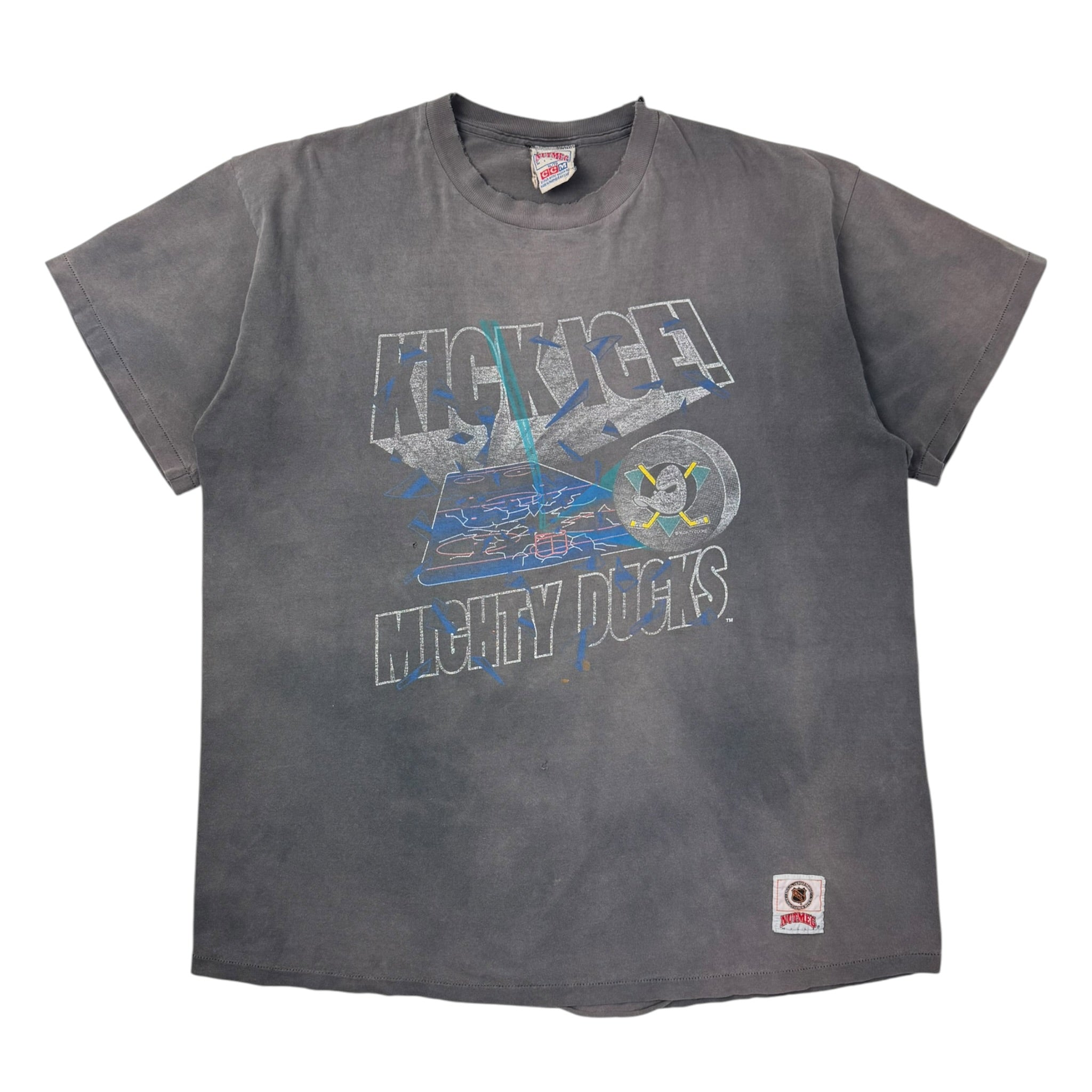 Vintage Anaheim Mighty Ducks “Kick Ice” T-Shirt Faded