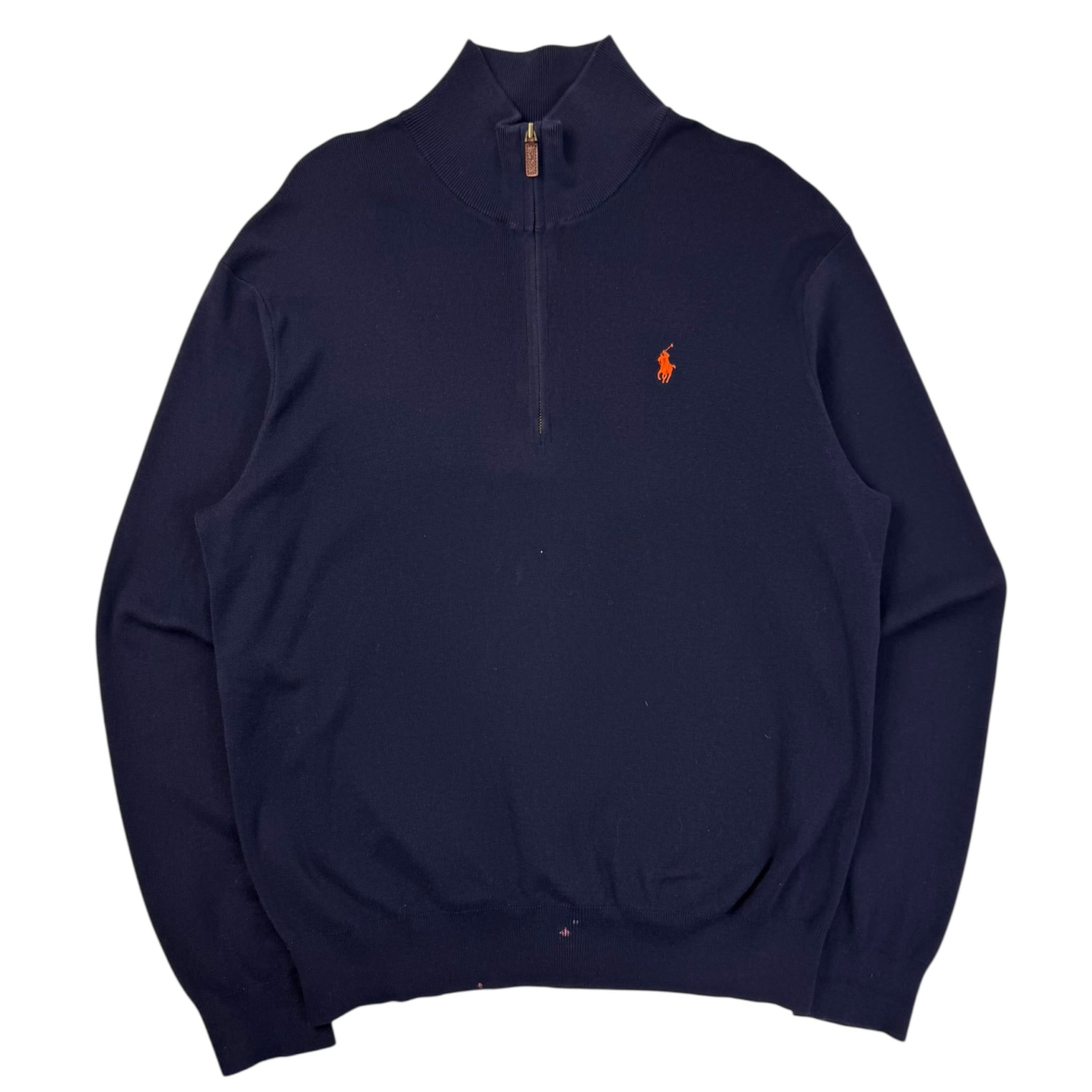 Polo Ralph Lauren Cinched Waist 1/4 Zip Orange Horse