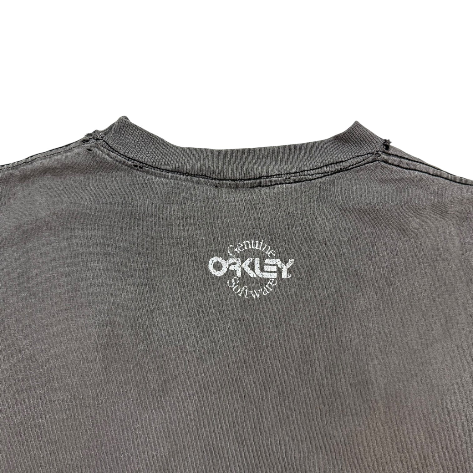 Vintage Oakley Thermonuclear Protection Tee Faded Grey