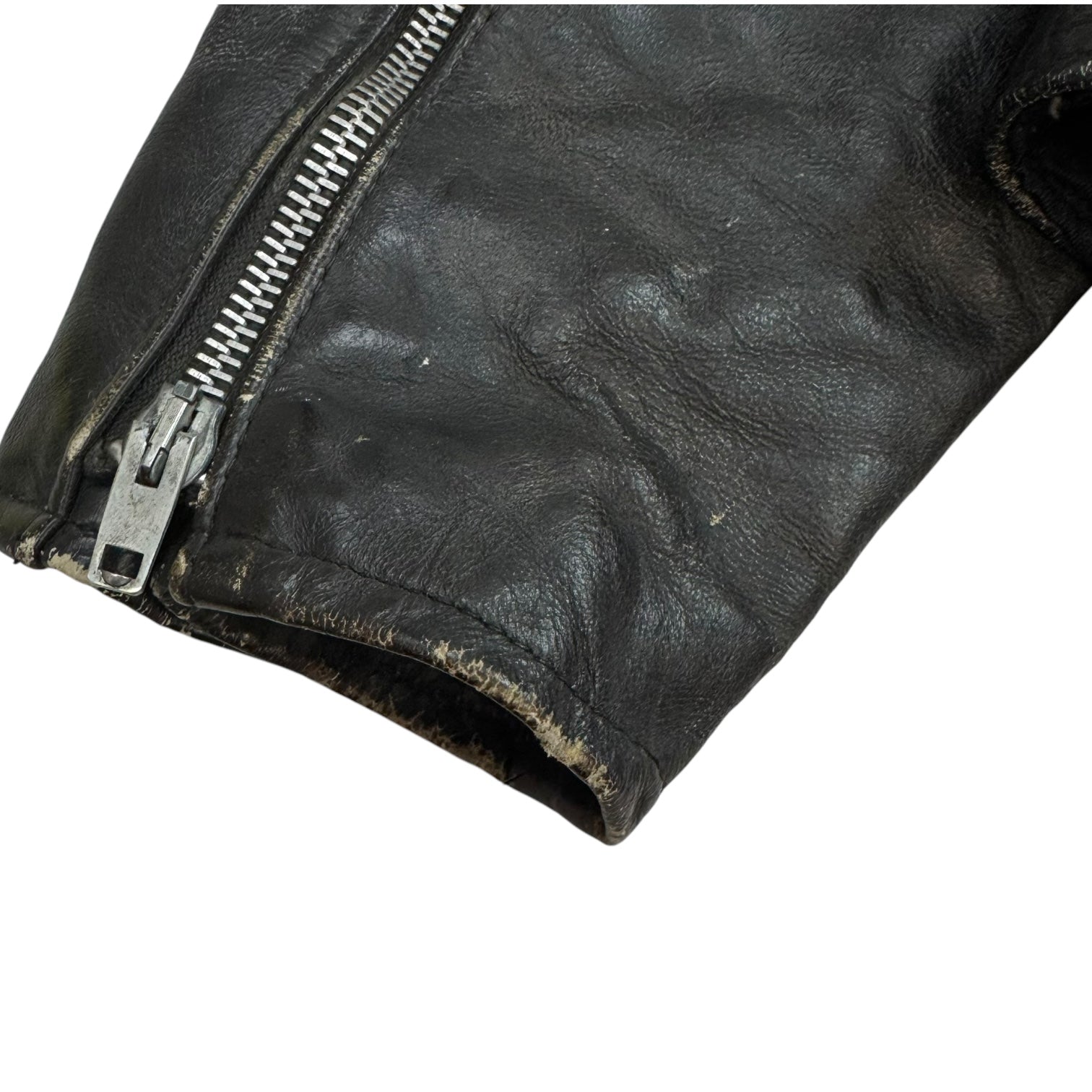 Vintage Biker Leather Jacket Black