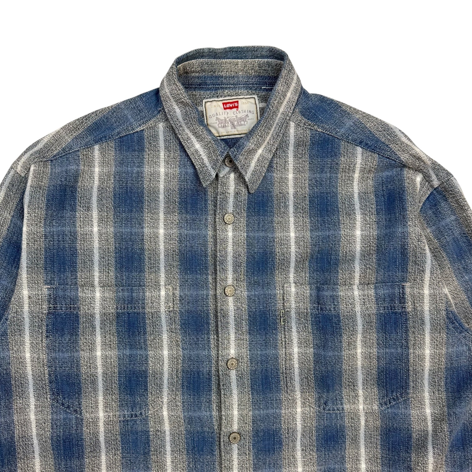 Vintage Levi’s Button Up Flannel Blue/White