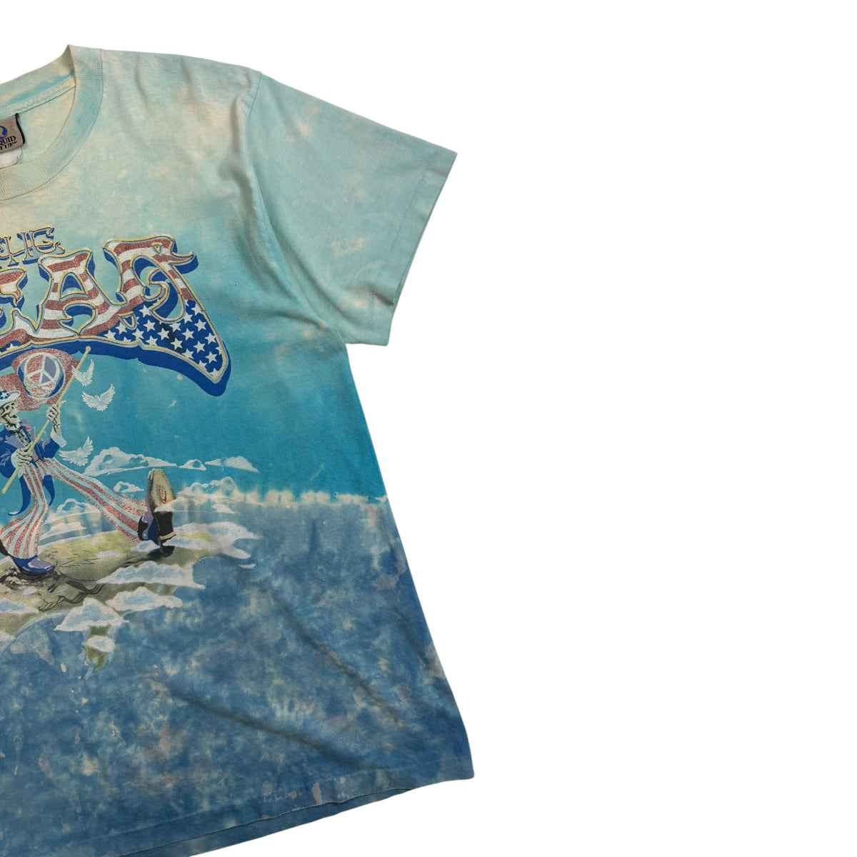 2004 Grateful Dead “Wave That Flag” Liquid Blue Band Tour T-Shirt
