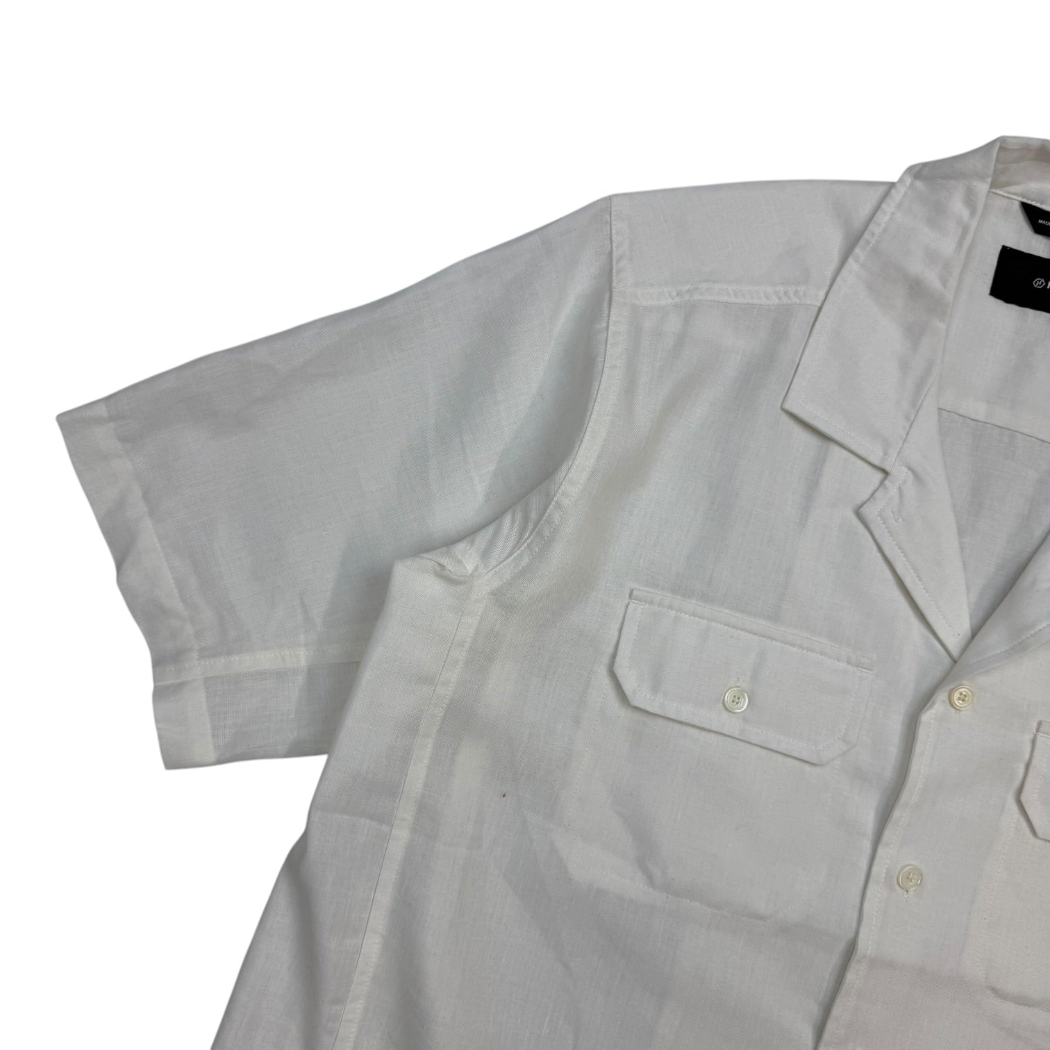 Haven Camp Collar Button Up Shirt White