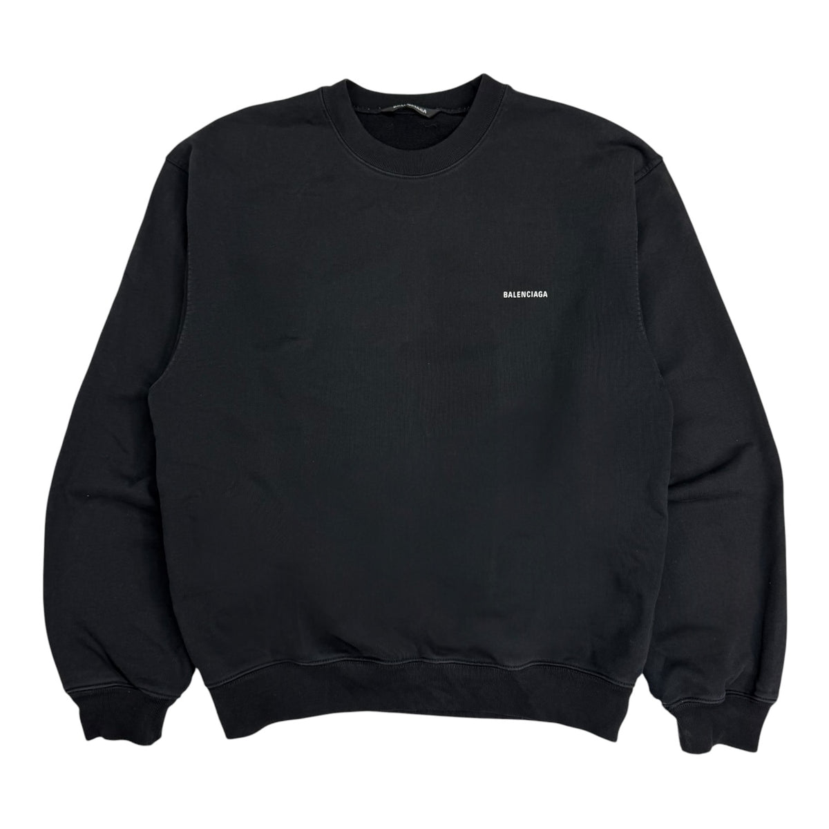 Balenciaga Small Logo Crewneck Black