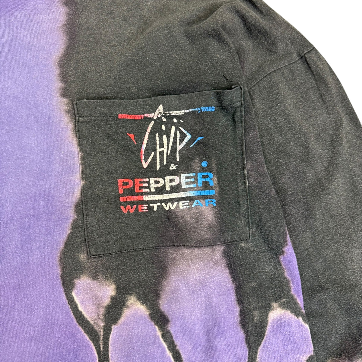 Vintage Chip And Pepper Wetwear Tie Dye L/S Tee Purple