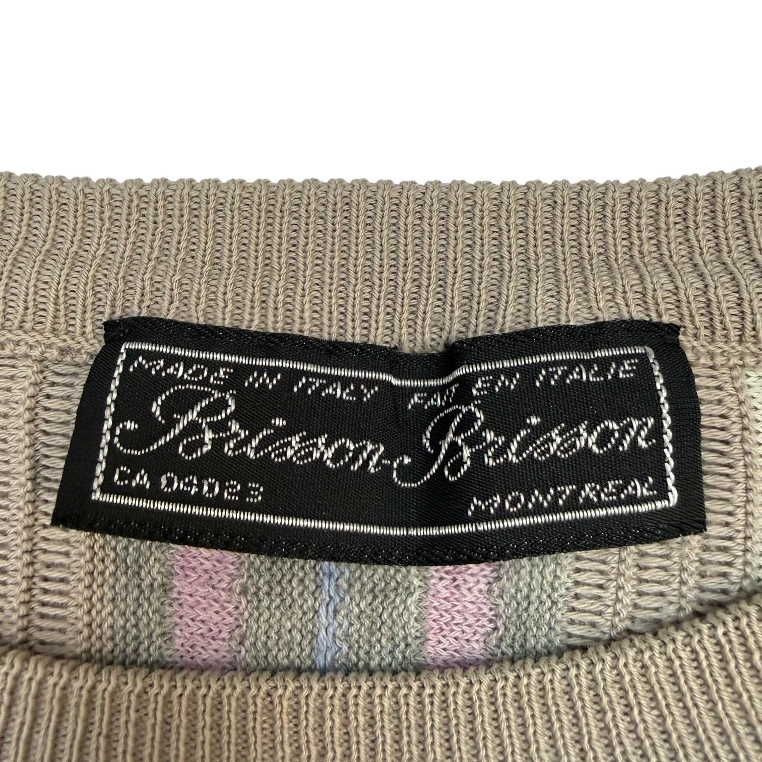 Vintage Brisson Brisson Cable Knit Sweater Blue/Brown/Pink