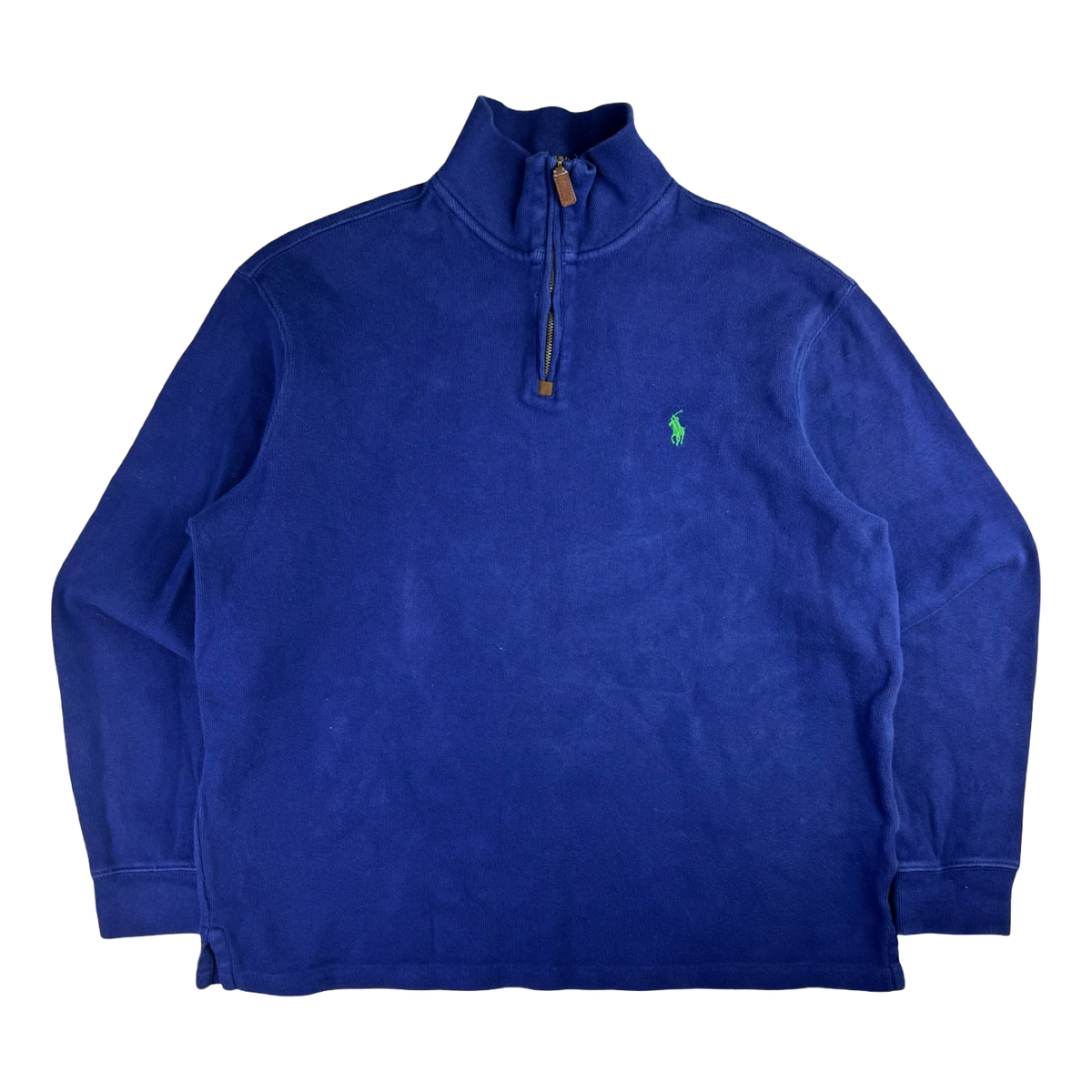 Vintage Polo Ralph Lauren Quarter Zip Sweater Deep Blue