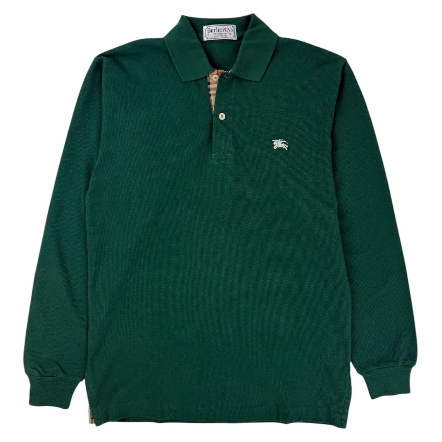 Vintage Burberry Polo Long Sleeve Green