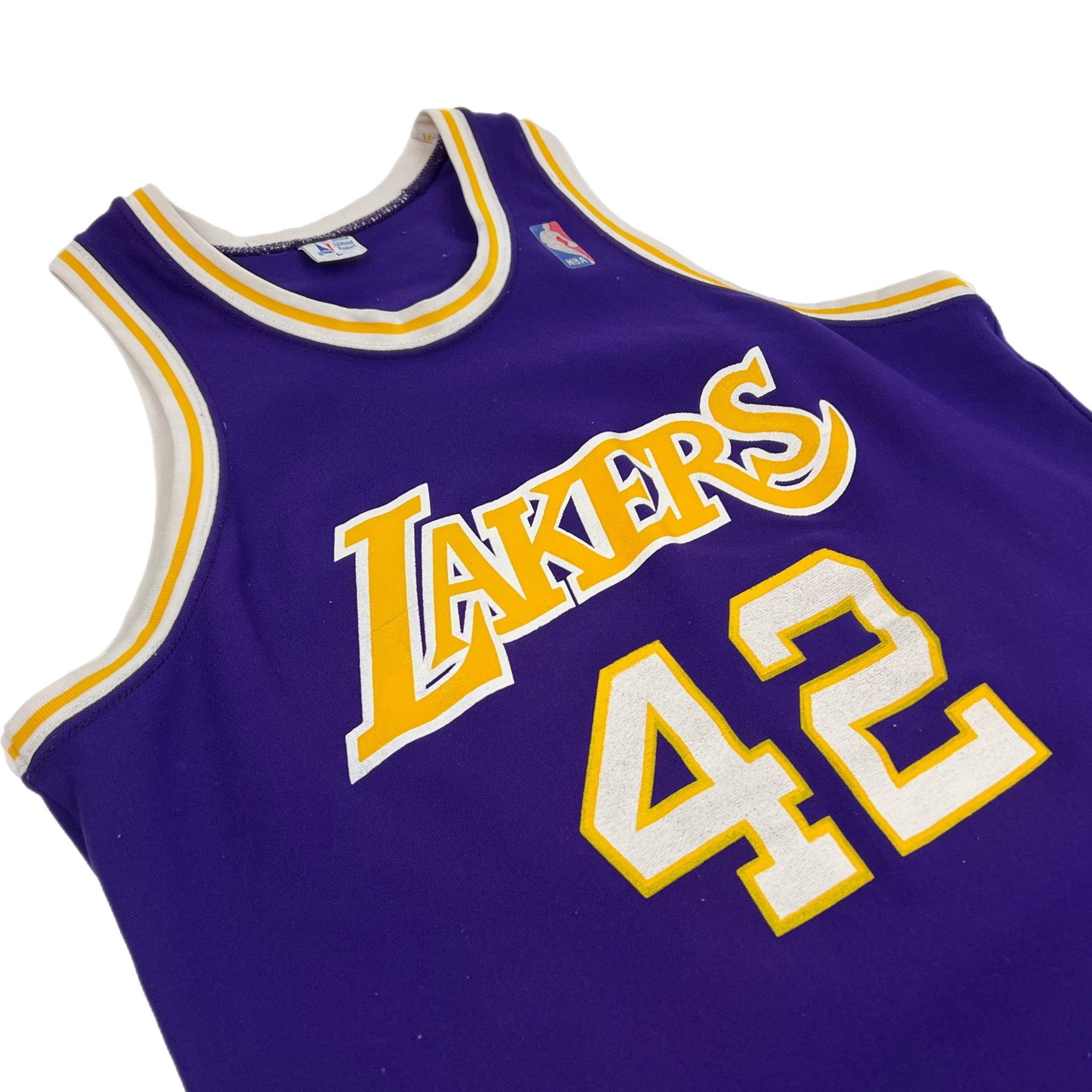 80s James Worthy LA Lakers Sandknit Basketball Jersey