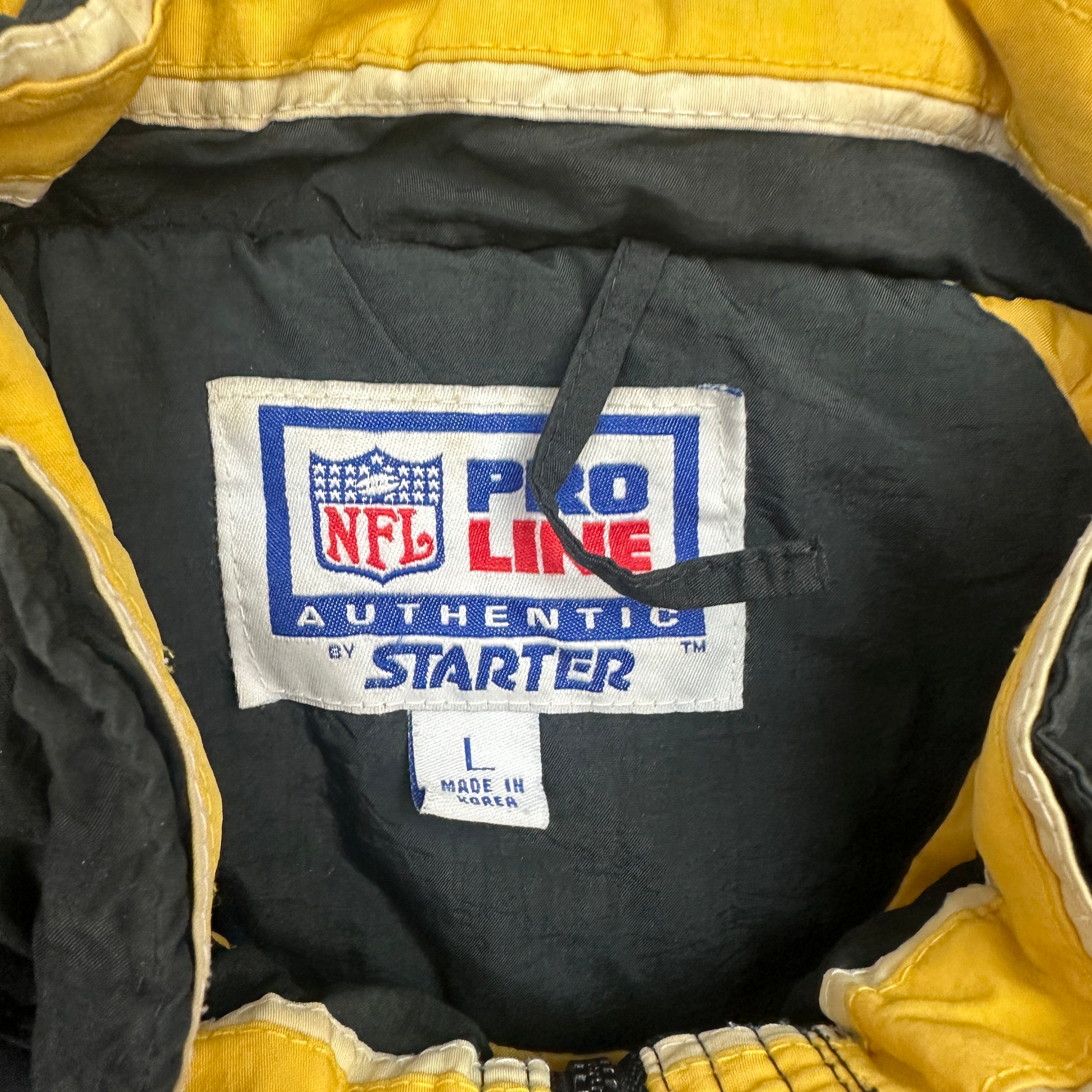 Vintage Starter Pittsburgh Steelers Button Up Jacket Black/Yellow